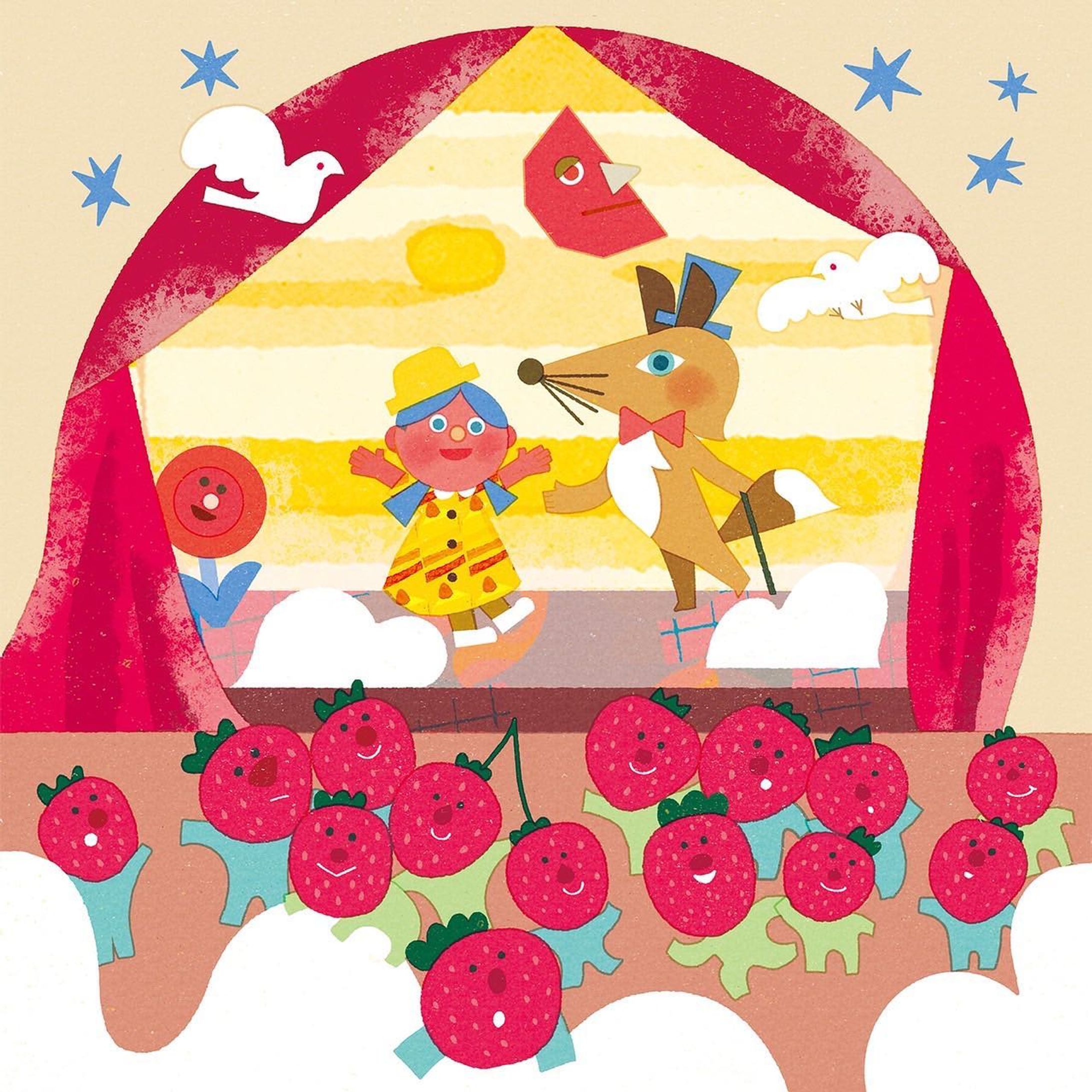 .
ロシトロカ個展
『 SHORT SHORT CAKES』

長い一枚絵をケーキのように切り分けて小さな物語が生まれました。
1/10「イチゴガーリー・ショー」
.
.
－－－－－－－－－－－－

ロシトロカ個展
『 SHORT SHORT CAKES』

OPA gallery ( @opagallery )
2022 6/24(fri)－6/29(wed)
open11:00 ｰ 19:00(最終日17:00まで)

－－－－－－－－－－－－

#ロシトロカ #lositoloca
#イラスト #イラストレーション
#illust #illustration #illustrator
#illustrationworks #animal
#animalillustration 
#childrenillustration #🐺🐏
#exhibition #個展 #表参道
#gallery

#個展cakes-1