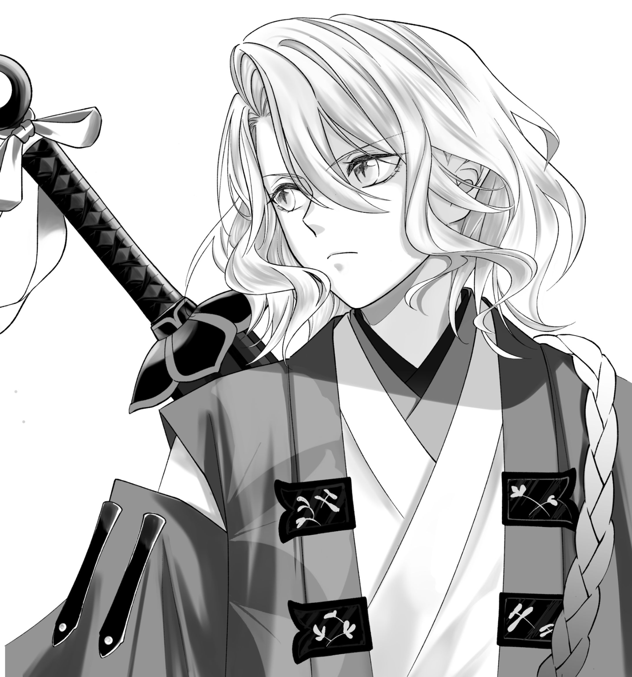    乙女ゲーム/イケメン源氏伝FA（モノクロ・線画）-1