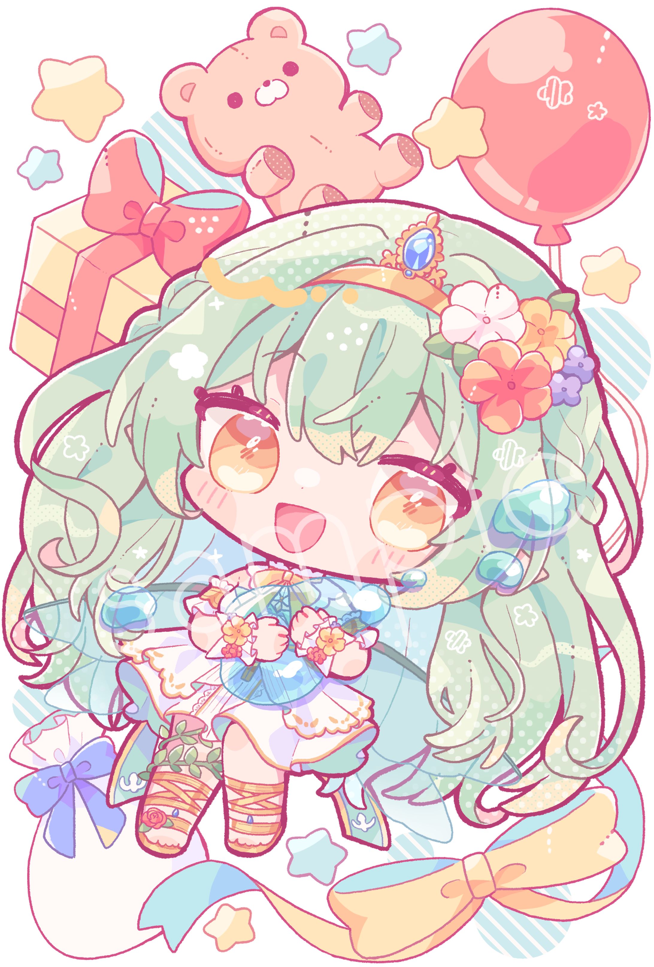 Production kawaii所属ピオニー・エリア様グッズ用SDイラスト-1