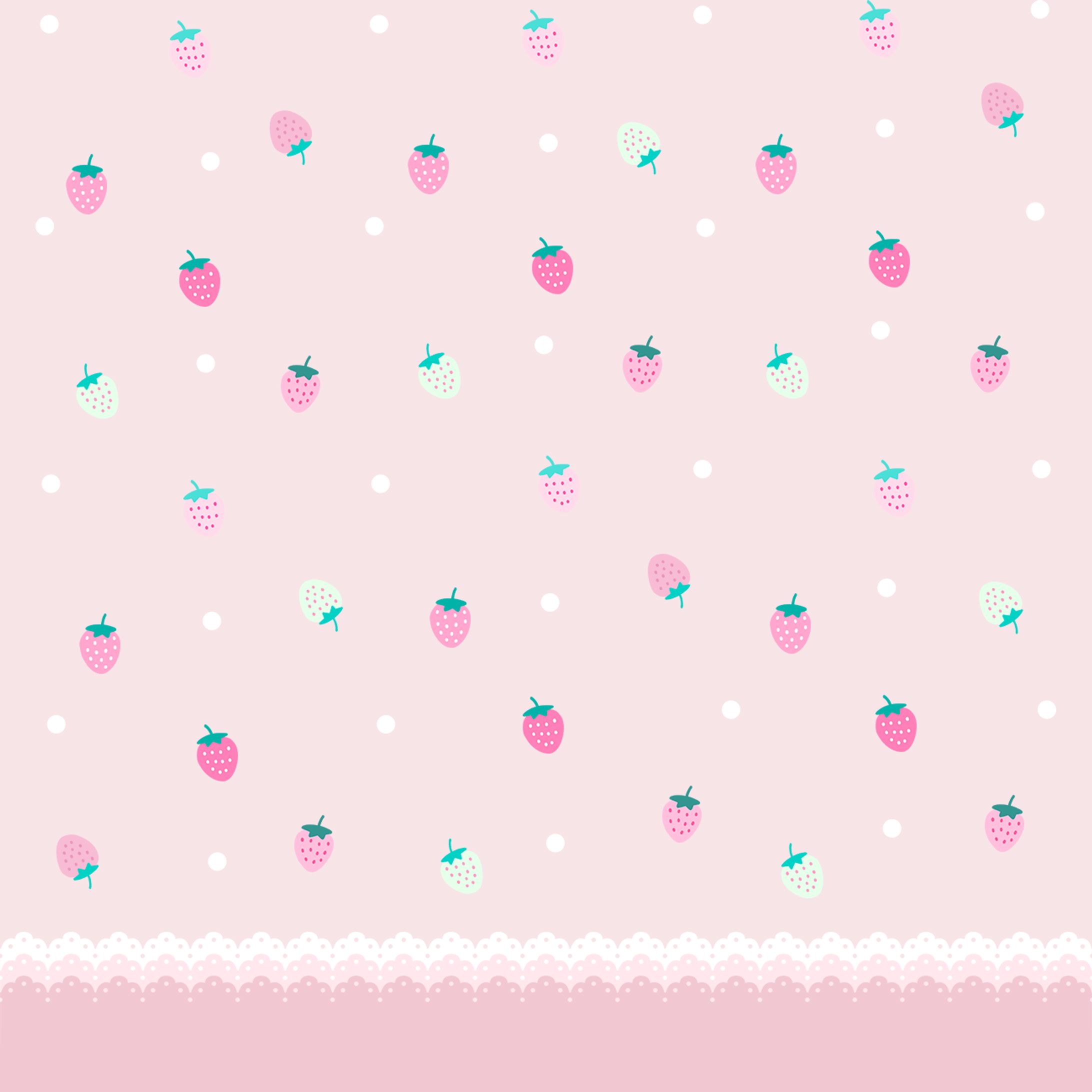 いちごのイラスト・ピンク-1