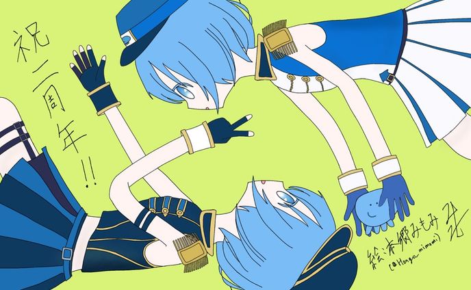 海月ねう活動2周年&をとは活動1周年合作