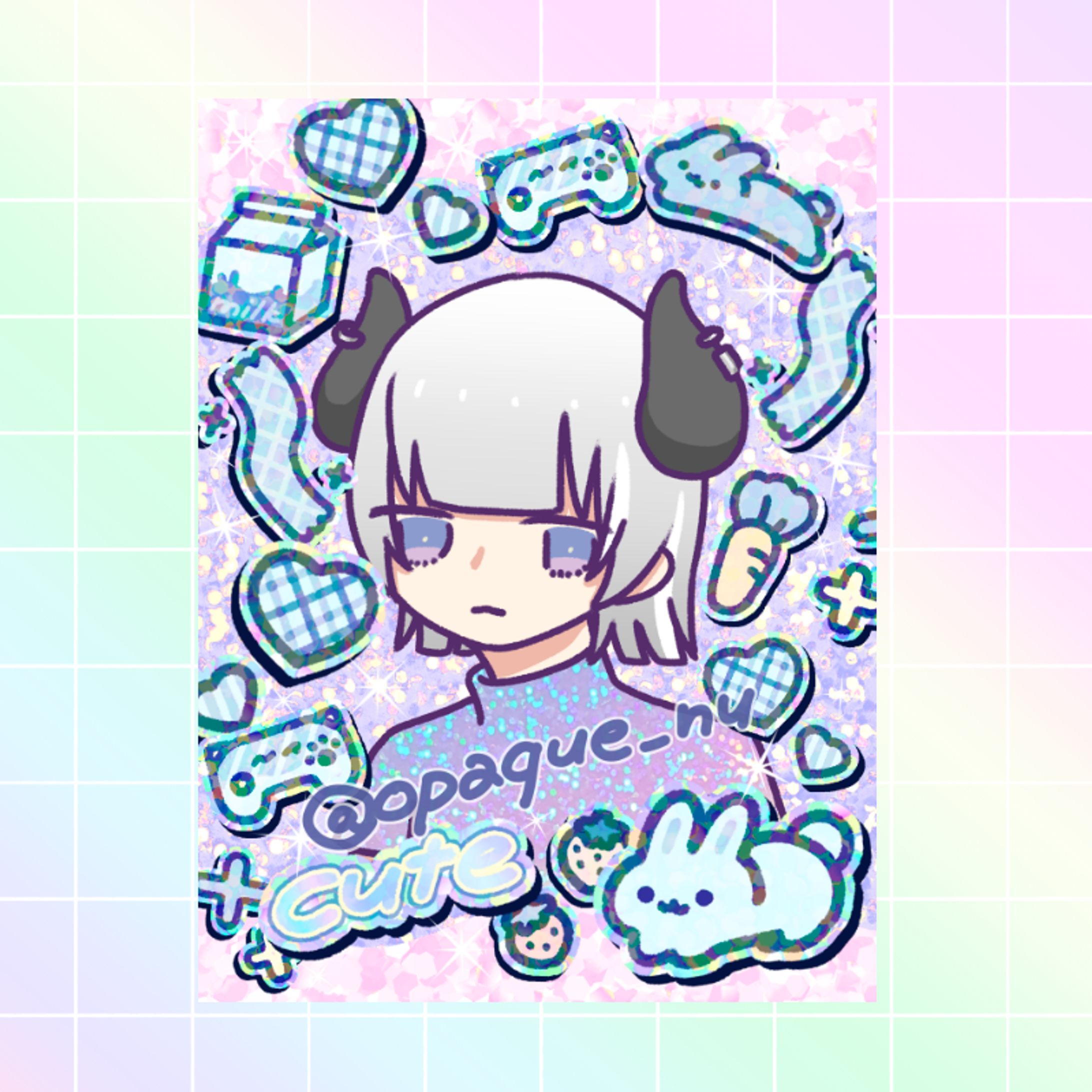 【イラスト素材】シール風素材-1