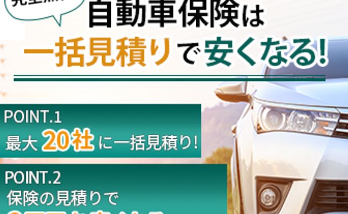 【バナー2案 コンペ 】自動車保険一括見積もり