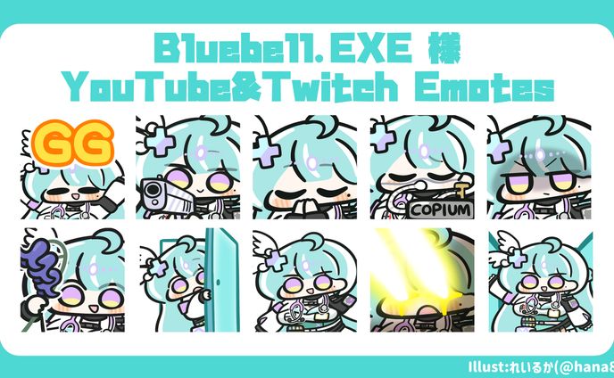 【YouTubeメンバーシップスタンプ&Twitch Emotes】すぺしゃりてEN所属 Bluebell.EVE様