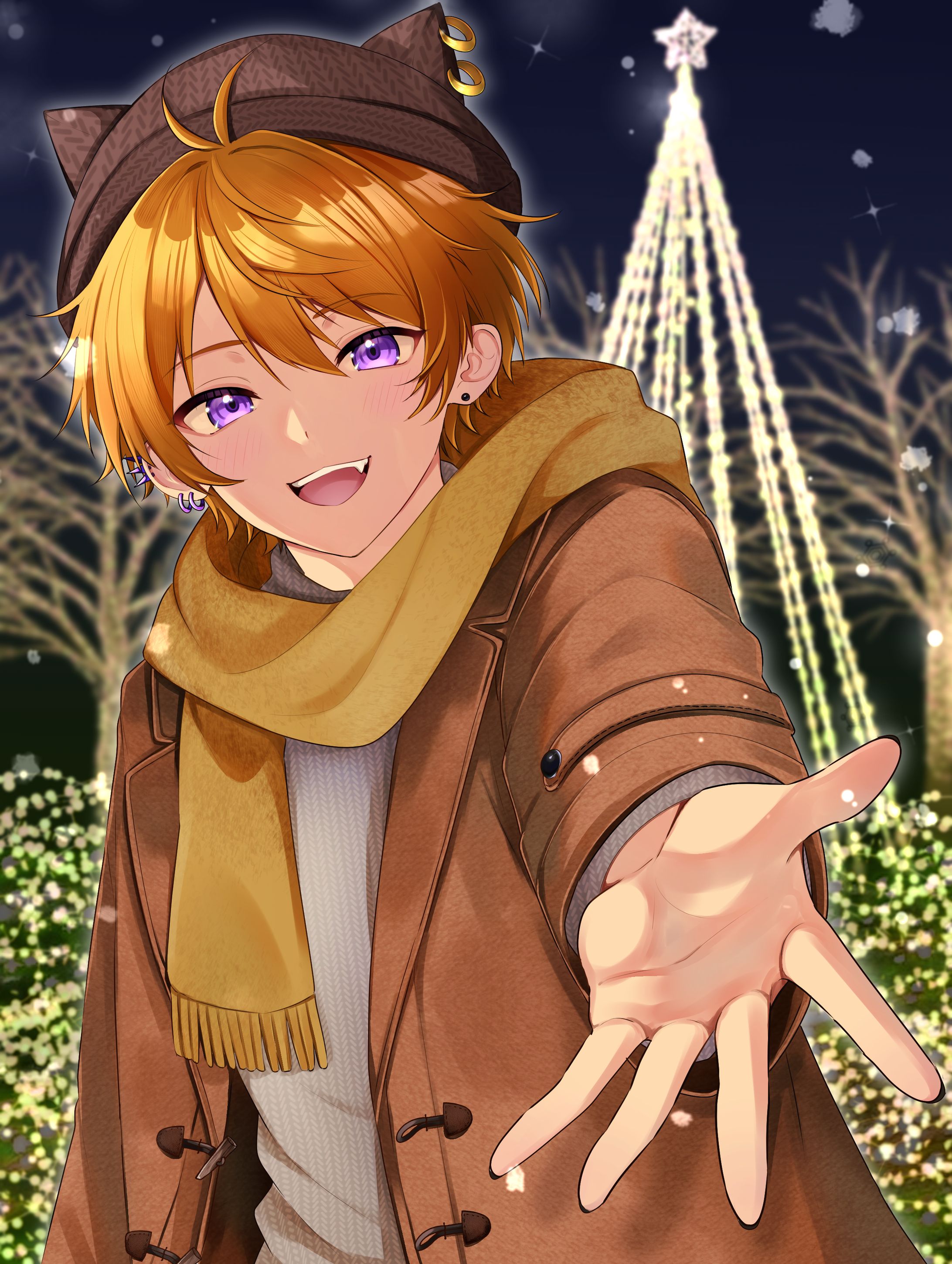 【商業実績】みける様のクリスマスイラスト-1