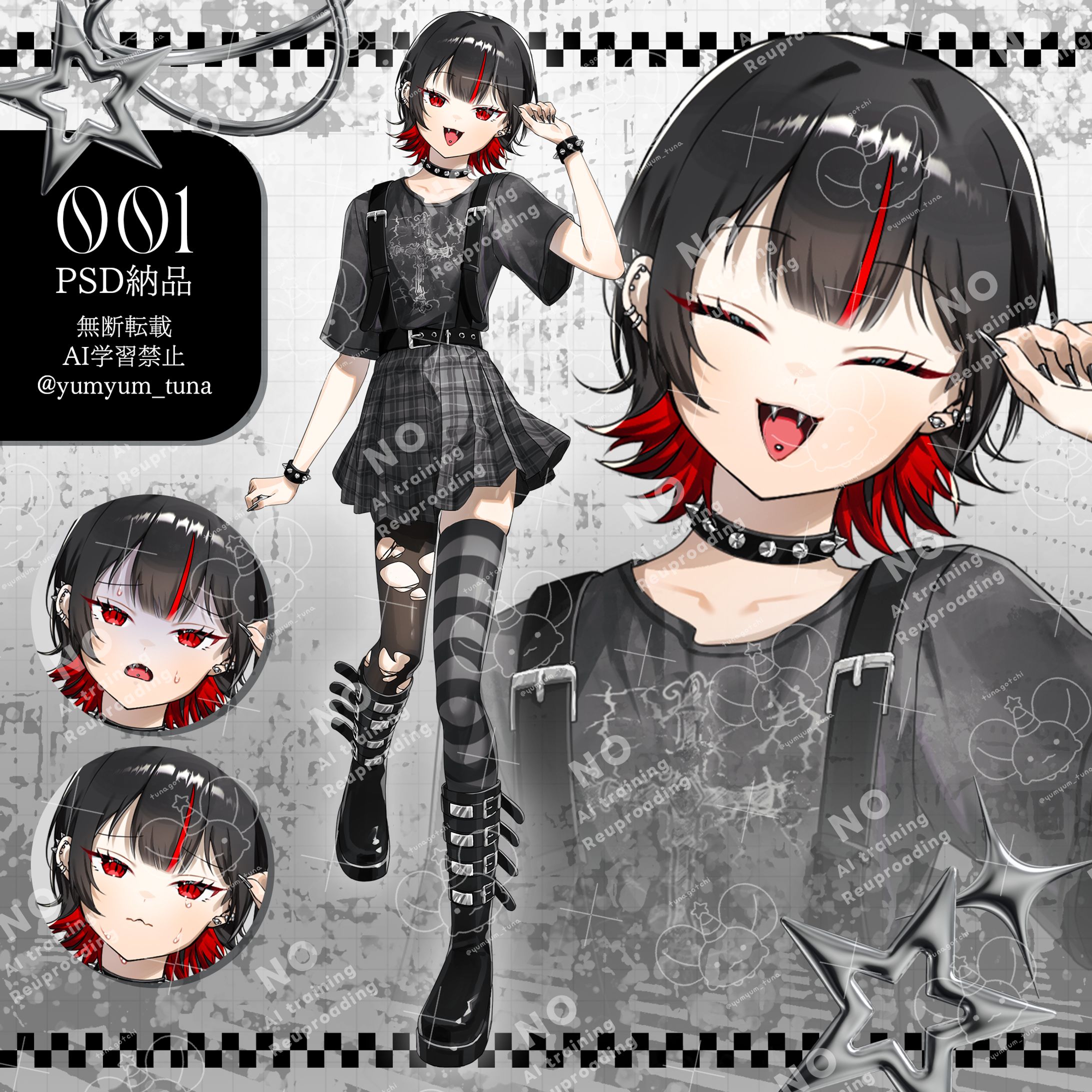 【キャラ販売001】パンクファッションな女の子-1
