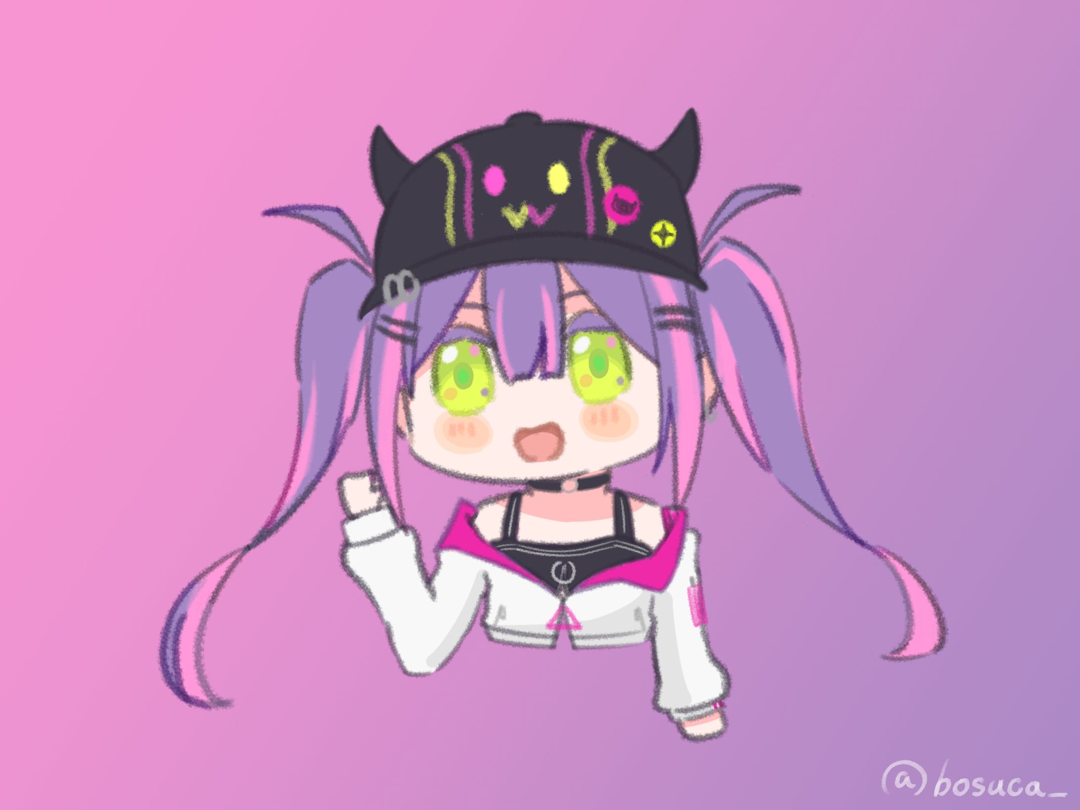 常闇トワ | デフォルメイラスト-1