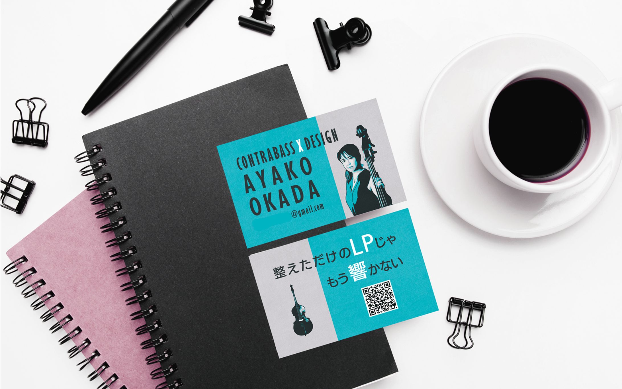 business card：Contrabass x Design-1