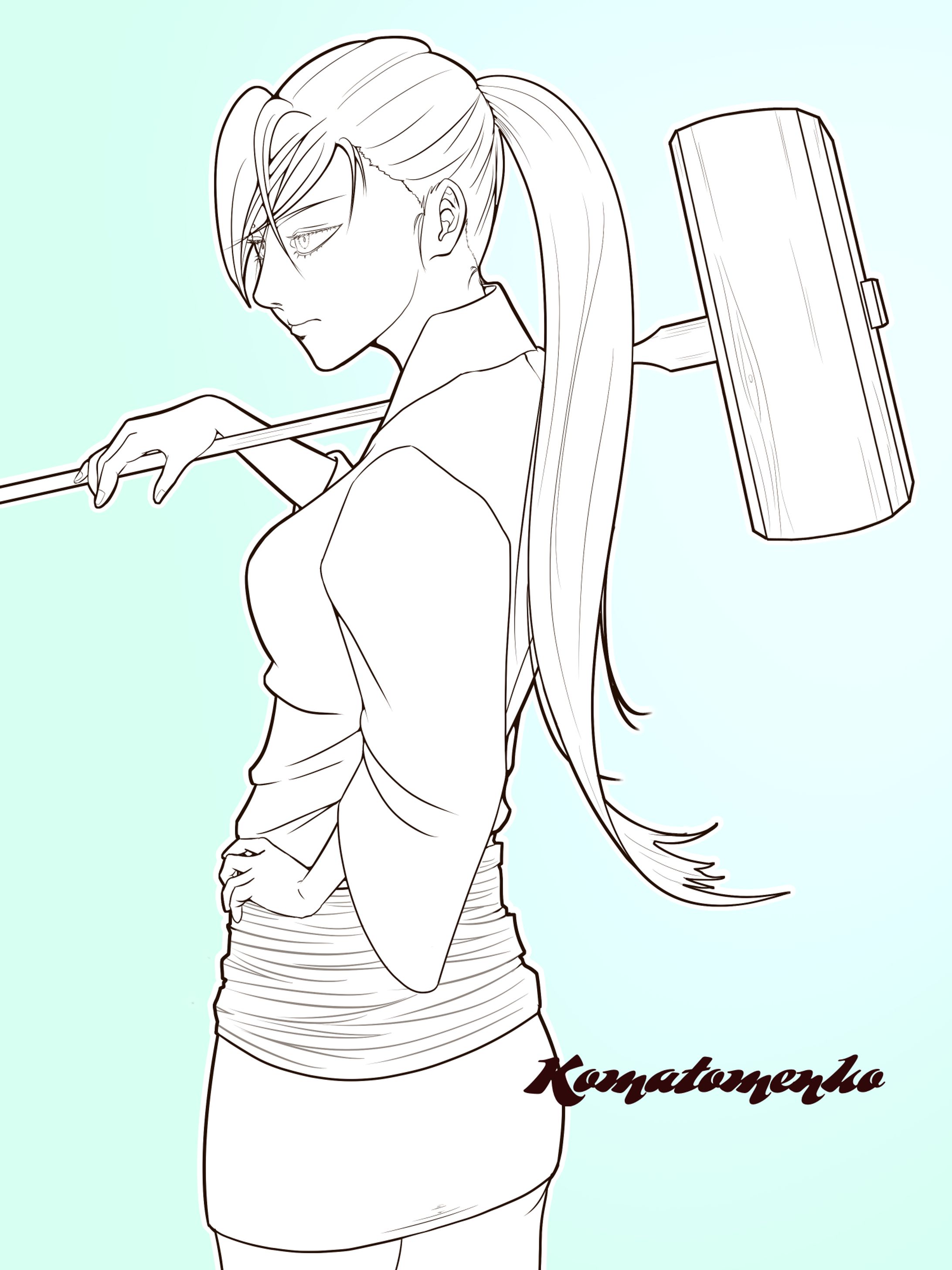 職人（線画）-1