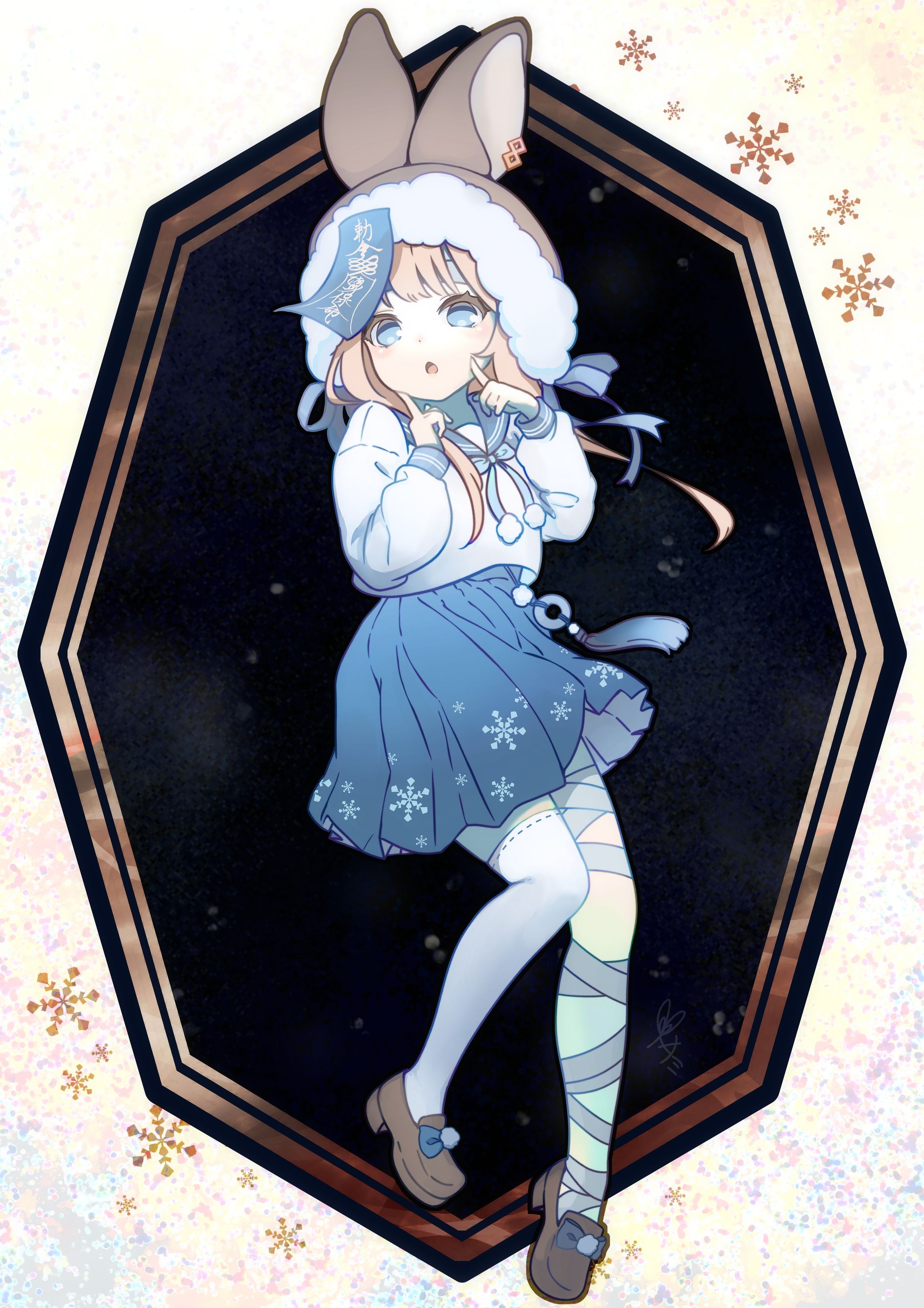 【イラスト】冬のセーラーバニー-1