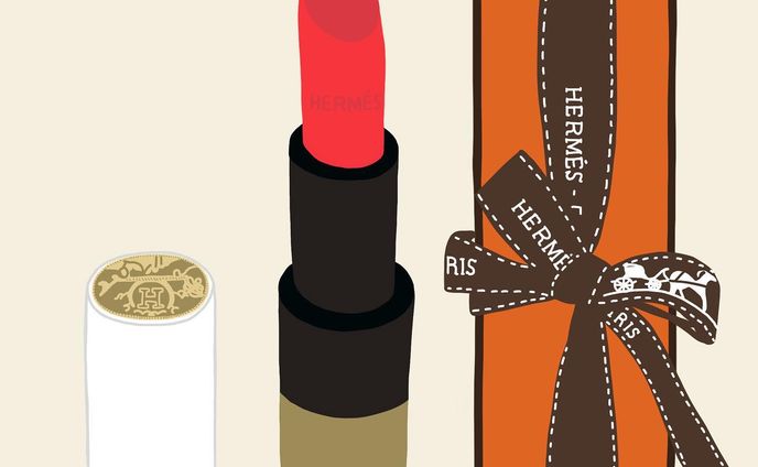 ー
#hermès 
ルージュエキゾティックという
柘榴をテーマにしたカラー

冬はメイベリンのステイインクと重ねて
重めにしていたけれど
春になってきたので
ポンポン塗りで軽やかに

最近のポンポン塗りは
外から中央に向けてポンポンするそう😳
何年前の顔してるのー！？って
by小田切ヒロ先生

メイクも芸術ですね🧡
限定で出ているストライプのデザインも可愛いです

#エルメス #ルージュエルメス #エルメスツイリー #エルメスツイリー #エルメスカレ #デパコス #デパコスリップ #美的 #マキア #リップ #口紅 #コスメ紹介 #ルージュ #メイベリン #美容 #美容マニア #美容イラスト #ギフト @hiro.odagiri さん　#hermes #rouge #frenchmakeup #france #parisienne #cosmeticshop #hermescarre #elleuk #voguemagazine #illustragram