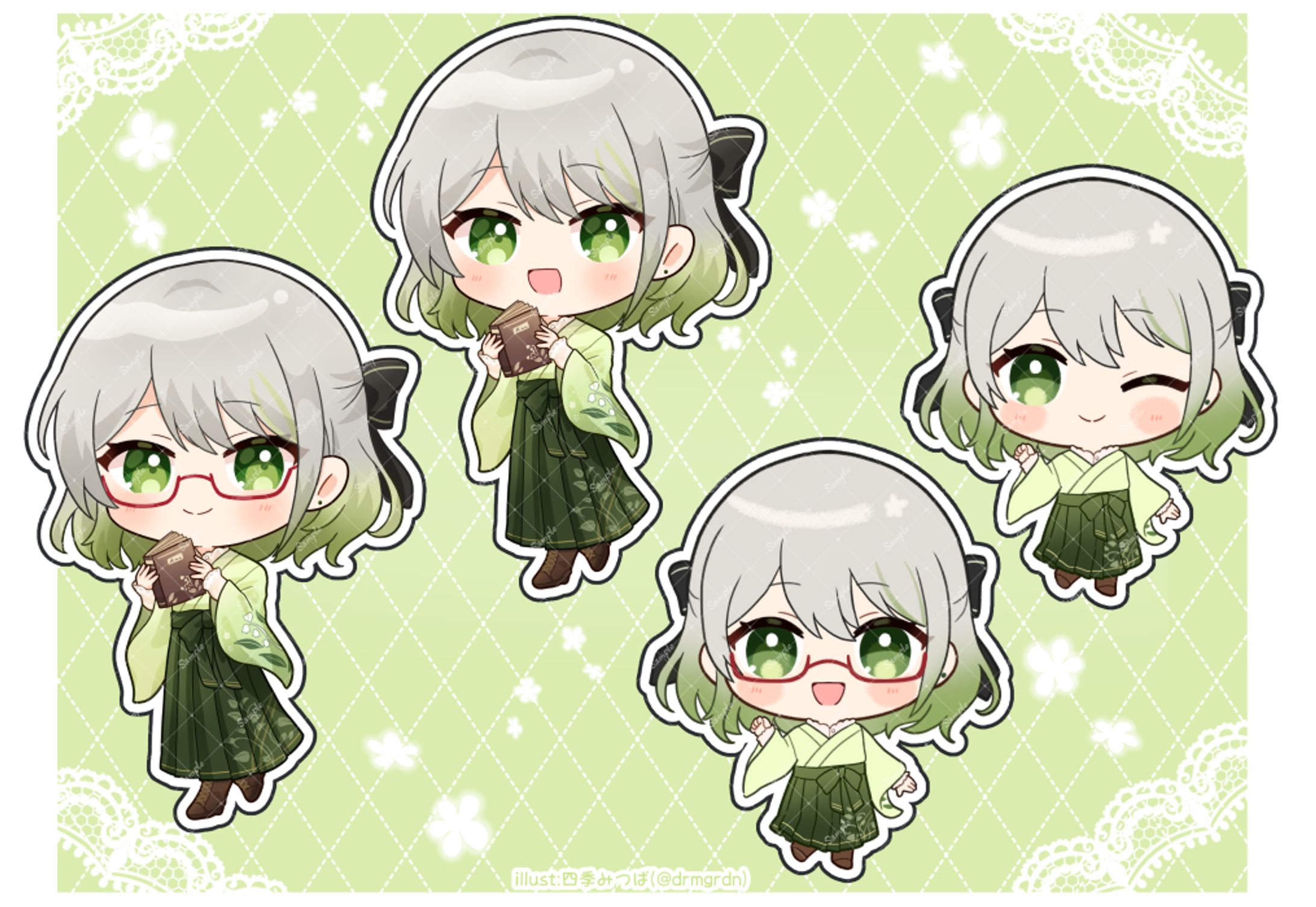 SDイラスト(2頭身スペシャル作画＋1.5頭身ふんわり作画)-1