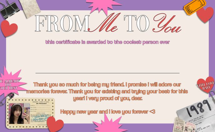 friendship certificate