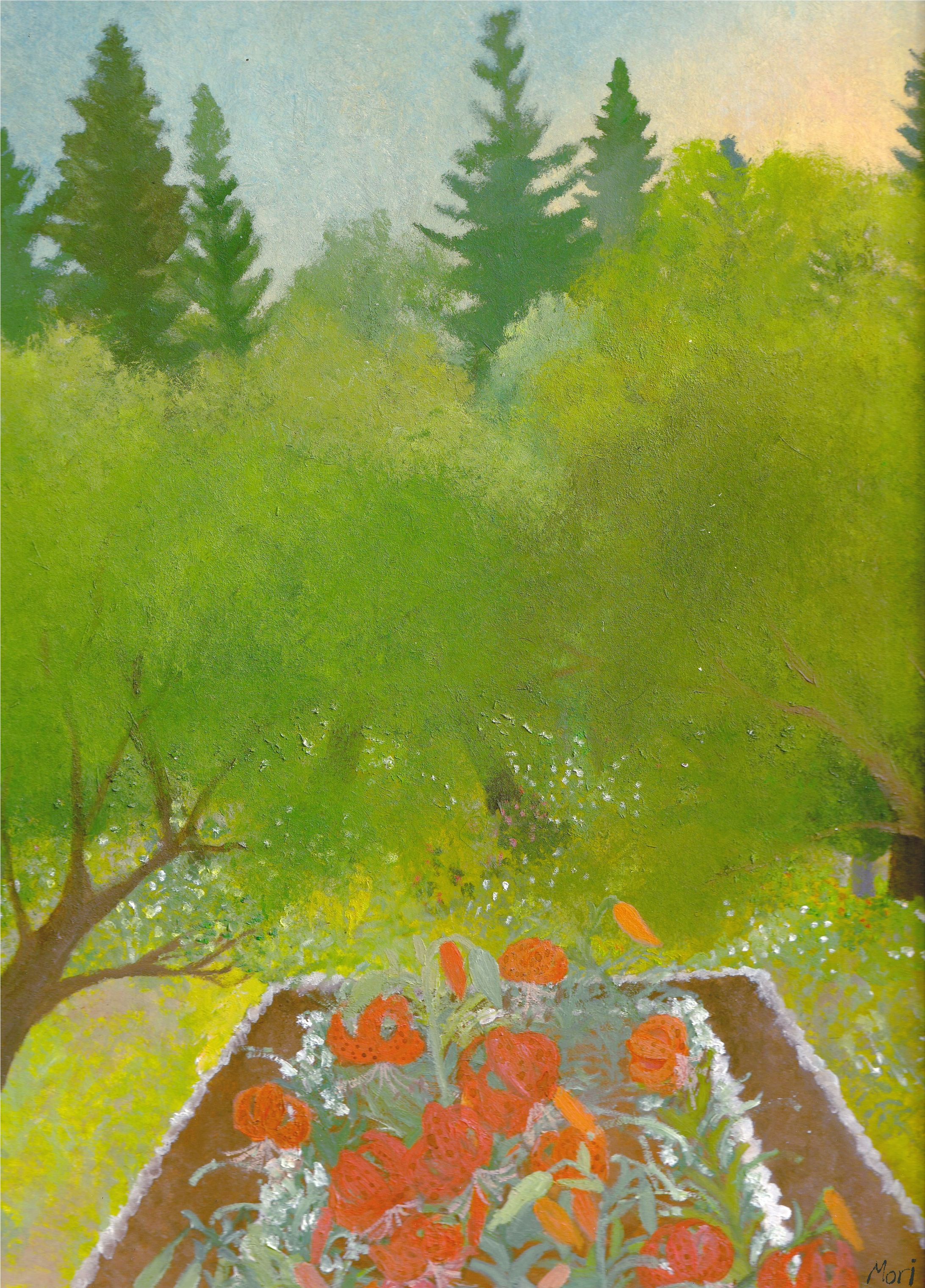 オニユリの咲く庭-1