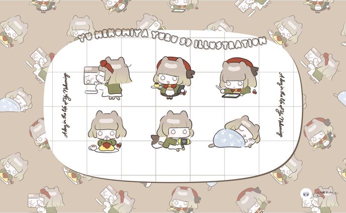 Vtuber猫宮ゆうさま/SDイラスト/サムネイル例