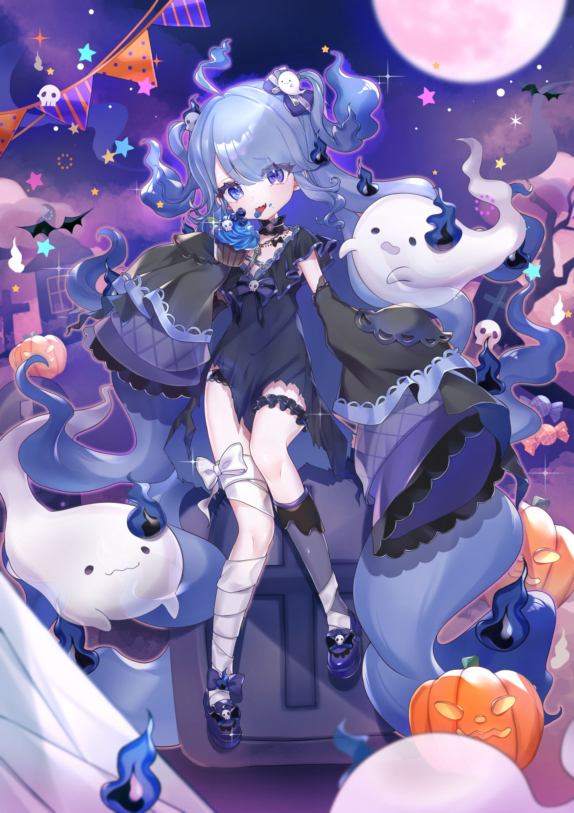 【1枚絵制作】蒼宵ゆらひ様-1