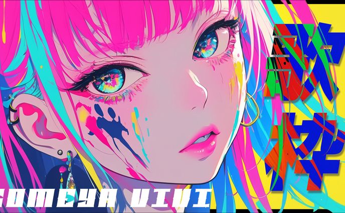 【サムネイル】VTuber 歌枠配信用サムネイル制作