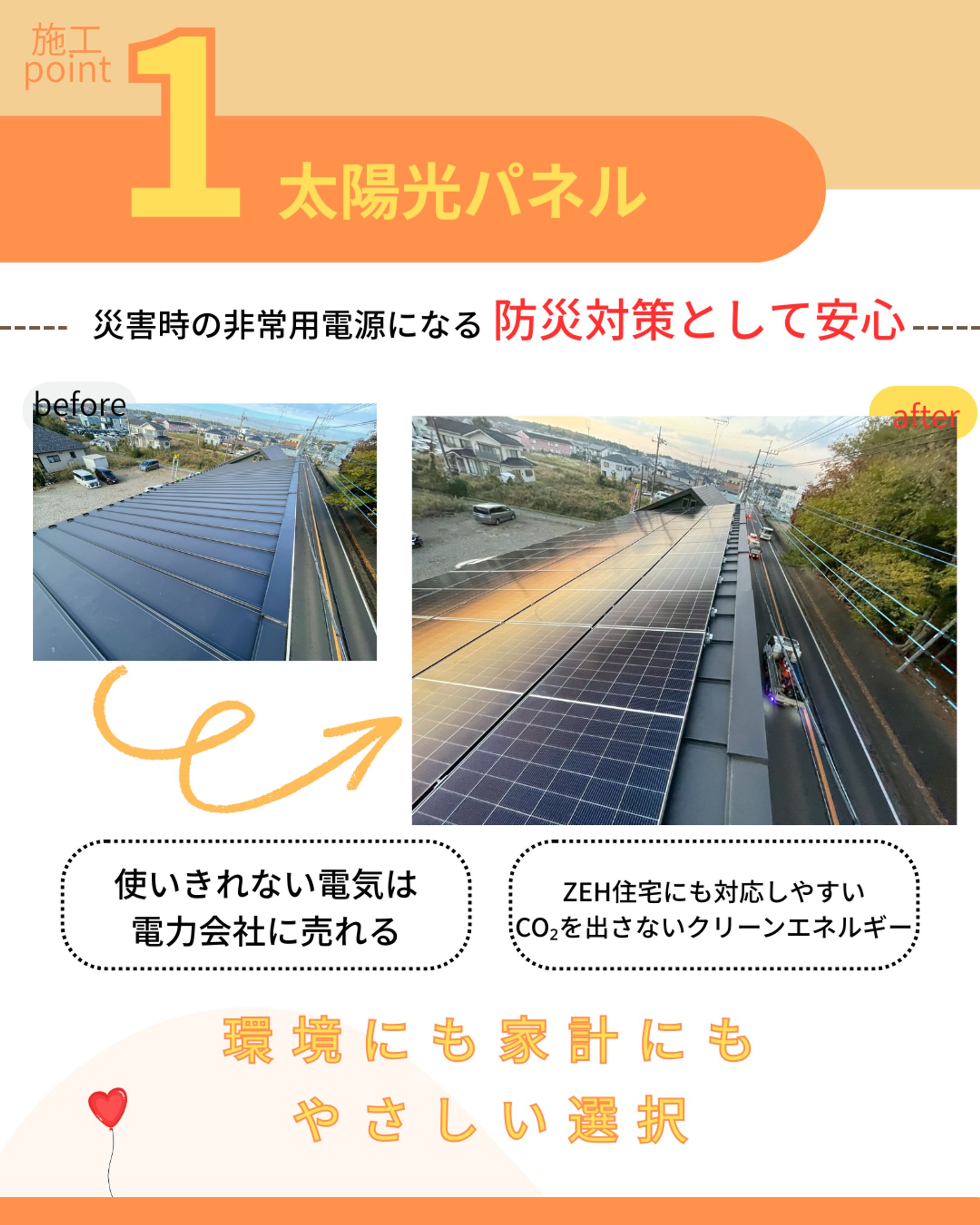 太陽光パネルの施工事例-1