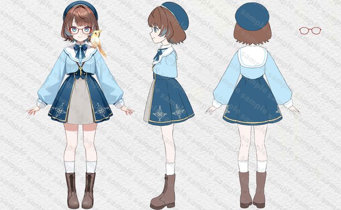 Vtuber Three view drawing