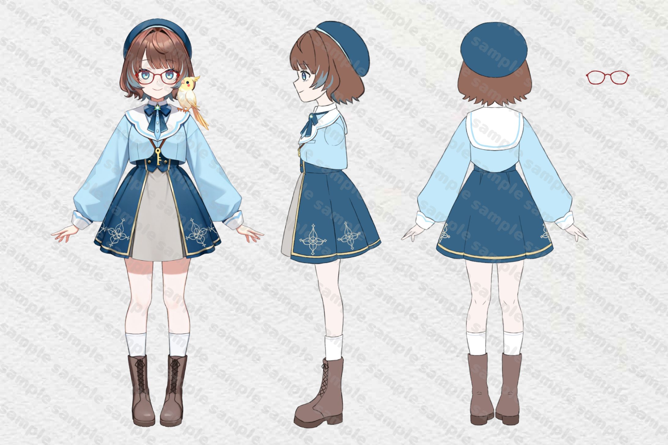 Vtuber Three view drawing-1