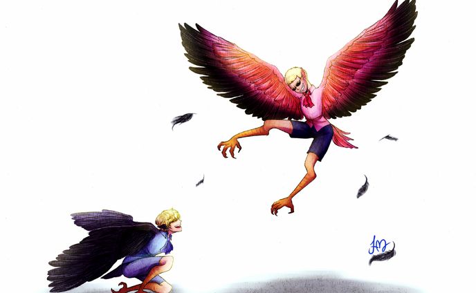 Artwork - Full body, 2 characters, rendered 5/8/2025