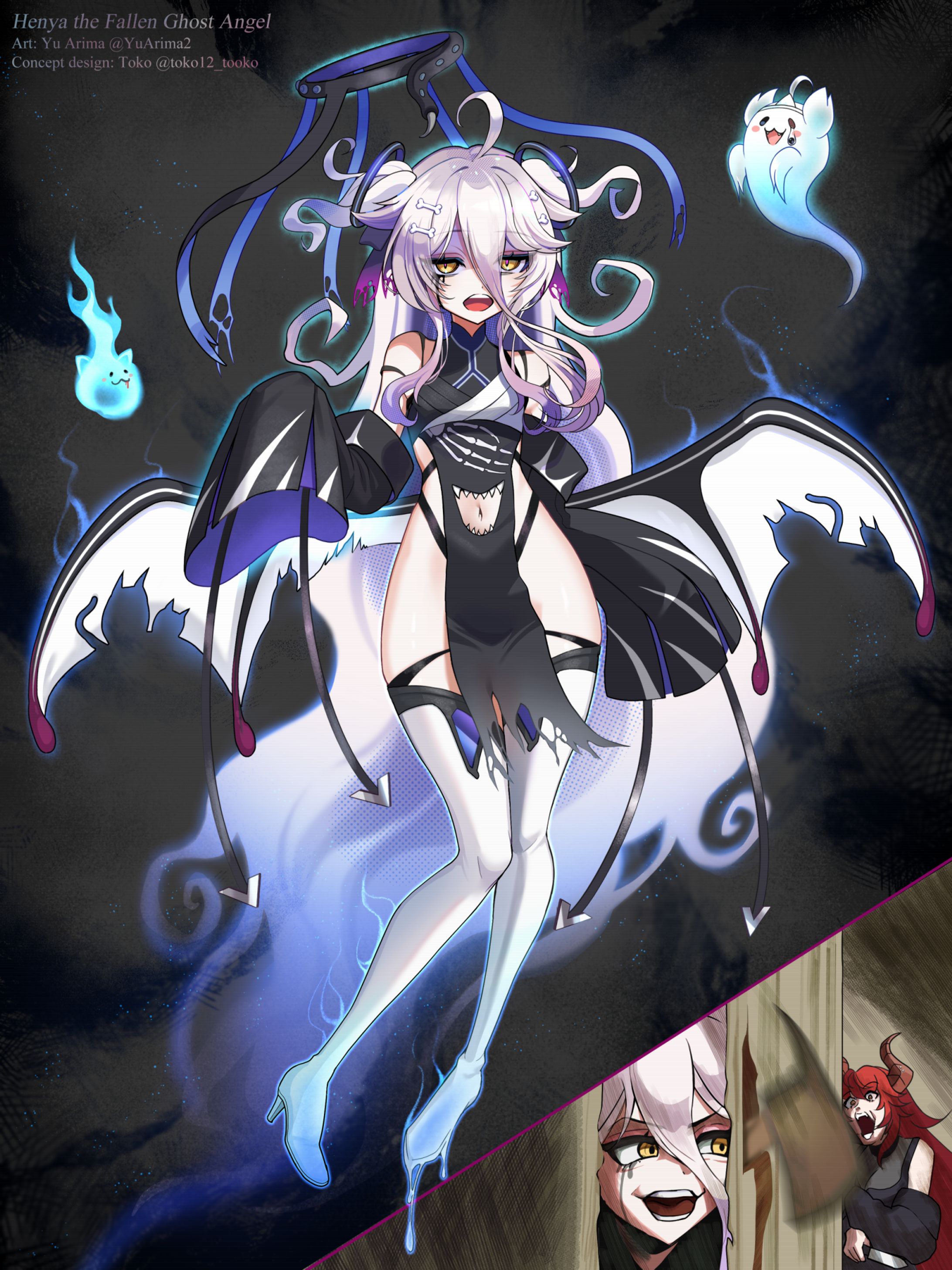 Henya ✕ Fallen Ghost Angel Fanart  Concept design:Toko(@toko12_tooko)-1