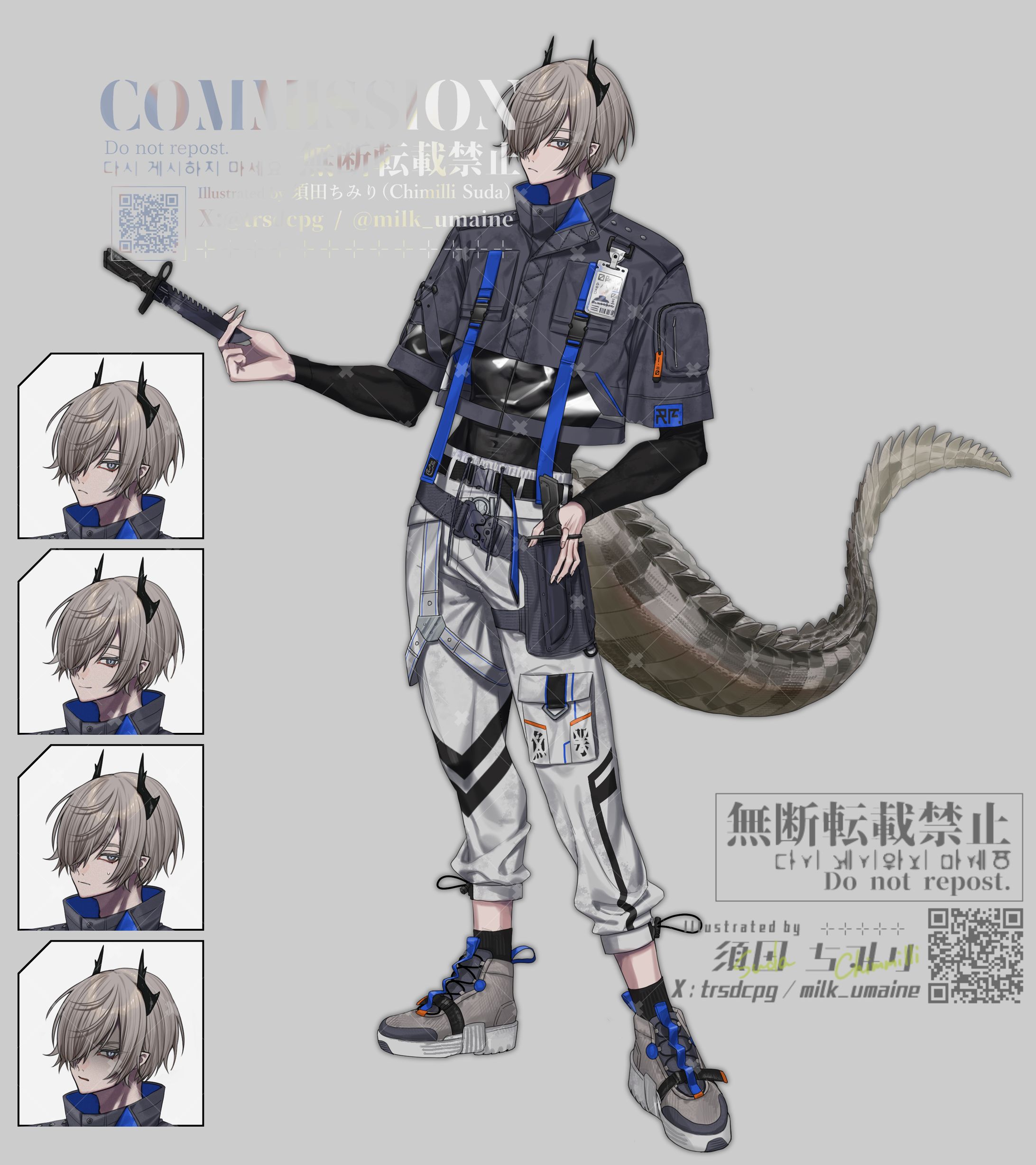 男性キャラクター作例-1
