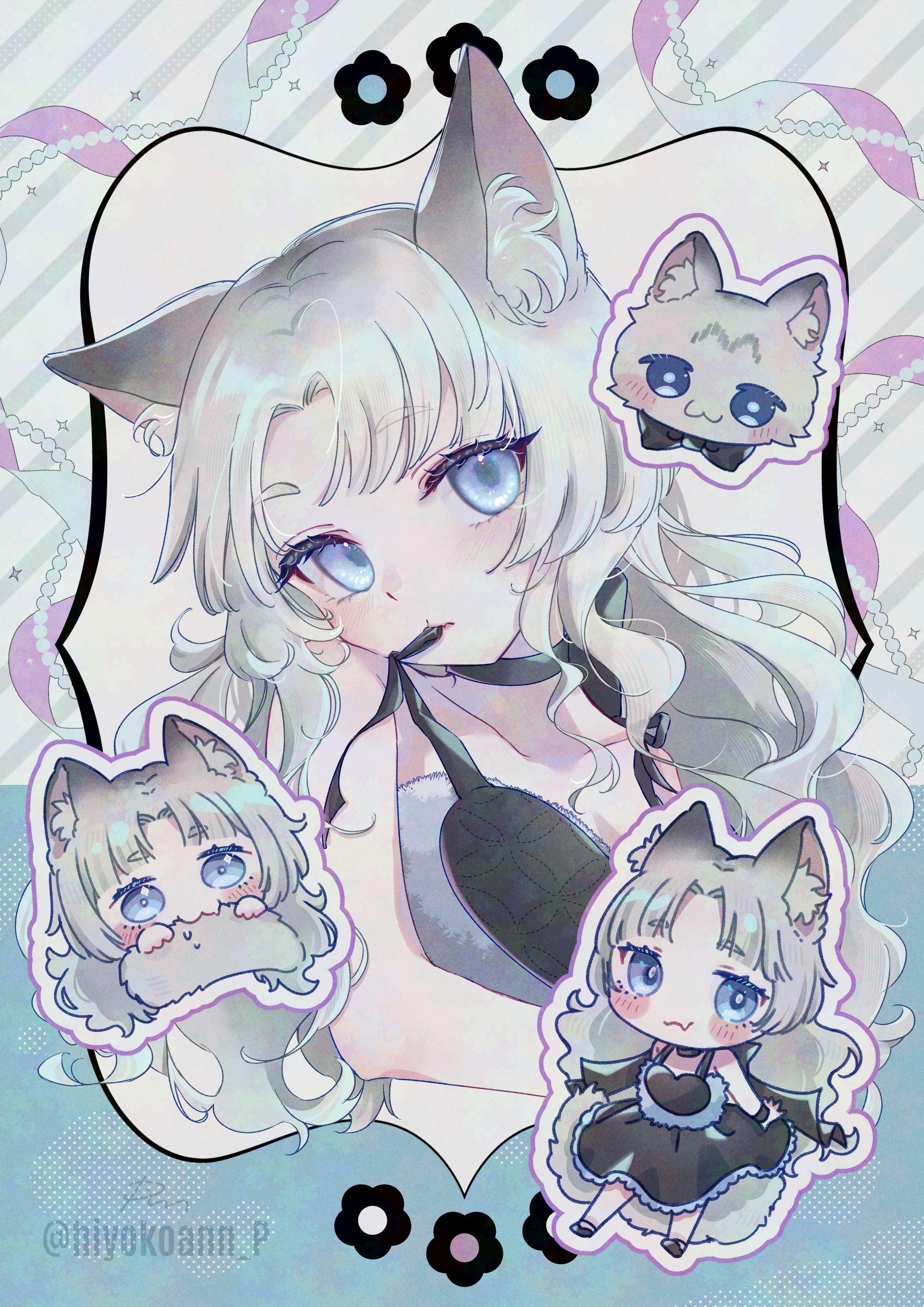 創作　オリジナル 手描きイラスト 【人形様】 一次創作、オリジナルイラスト】