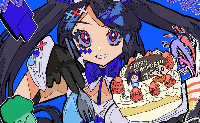 亜崎ユウナギ 誕生日絵 2023