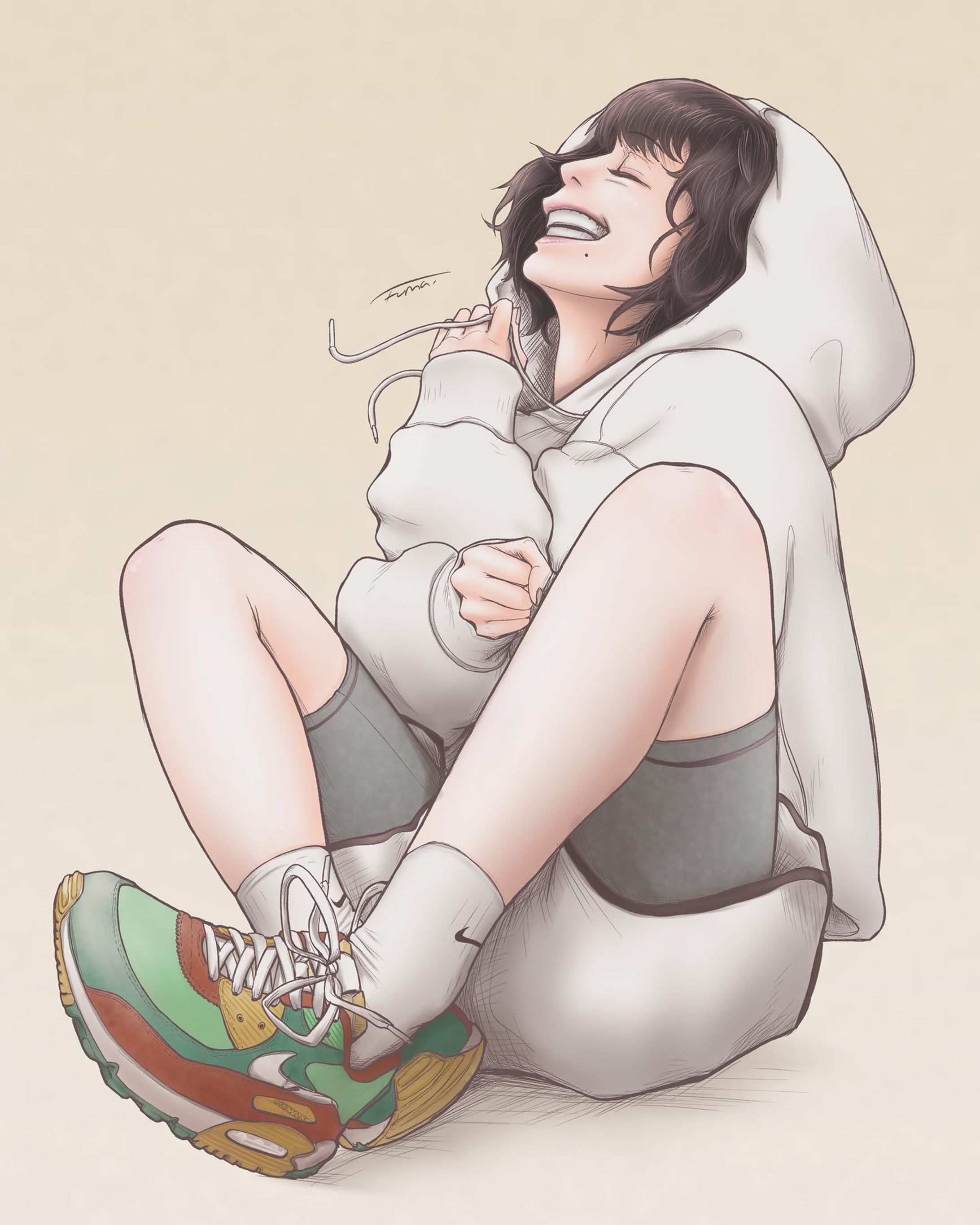 ・メイキングあり #平手友梨奈 #NIKE #てち #イラスト-1