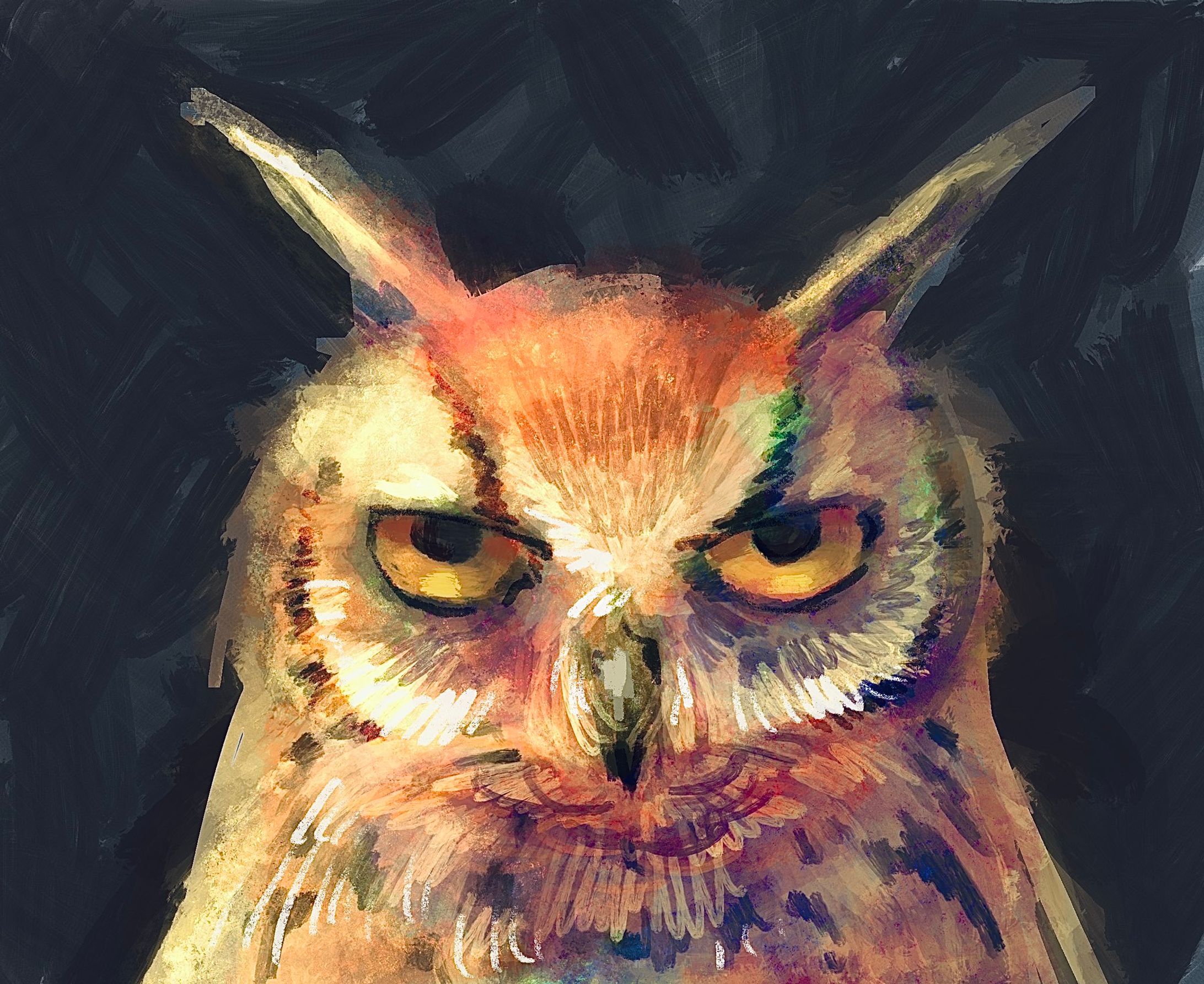ミミズク習作-1