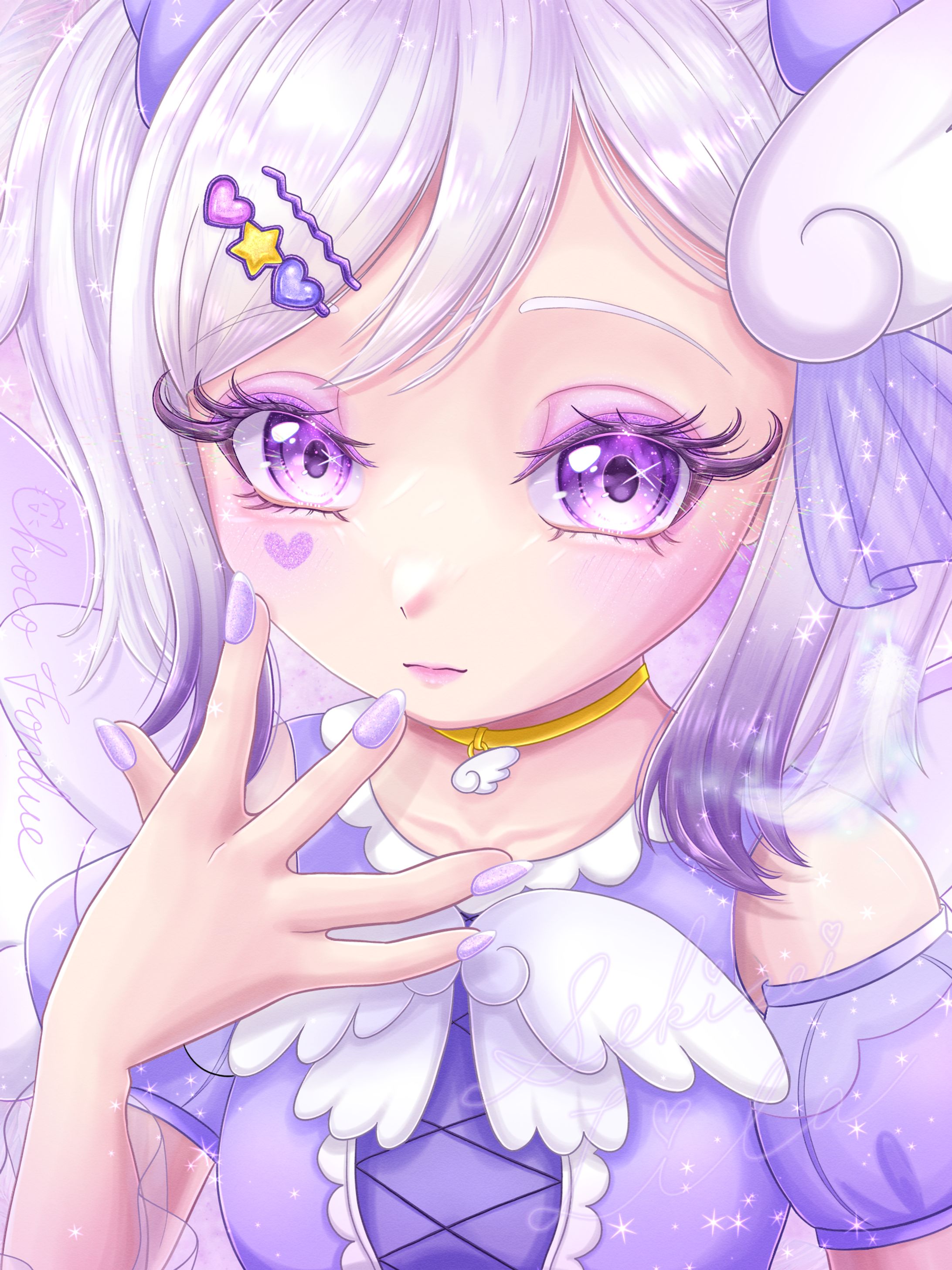 セキセイインコ  ライラック💜  擬人化-1