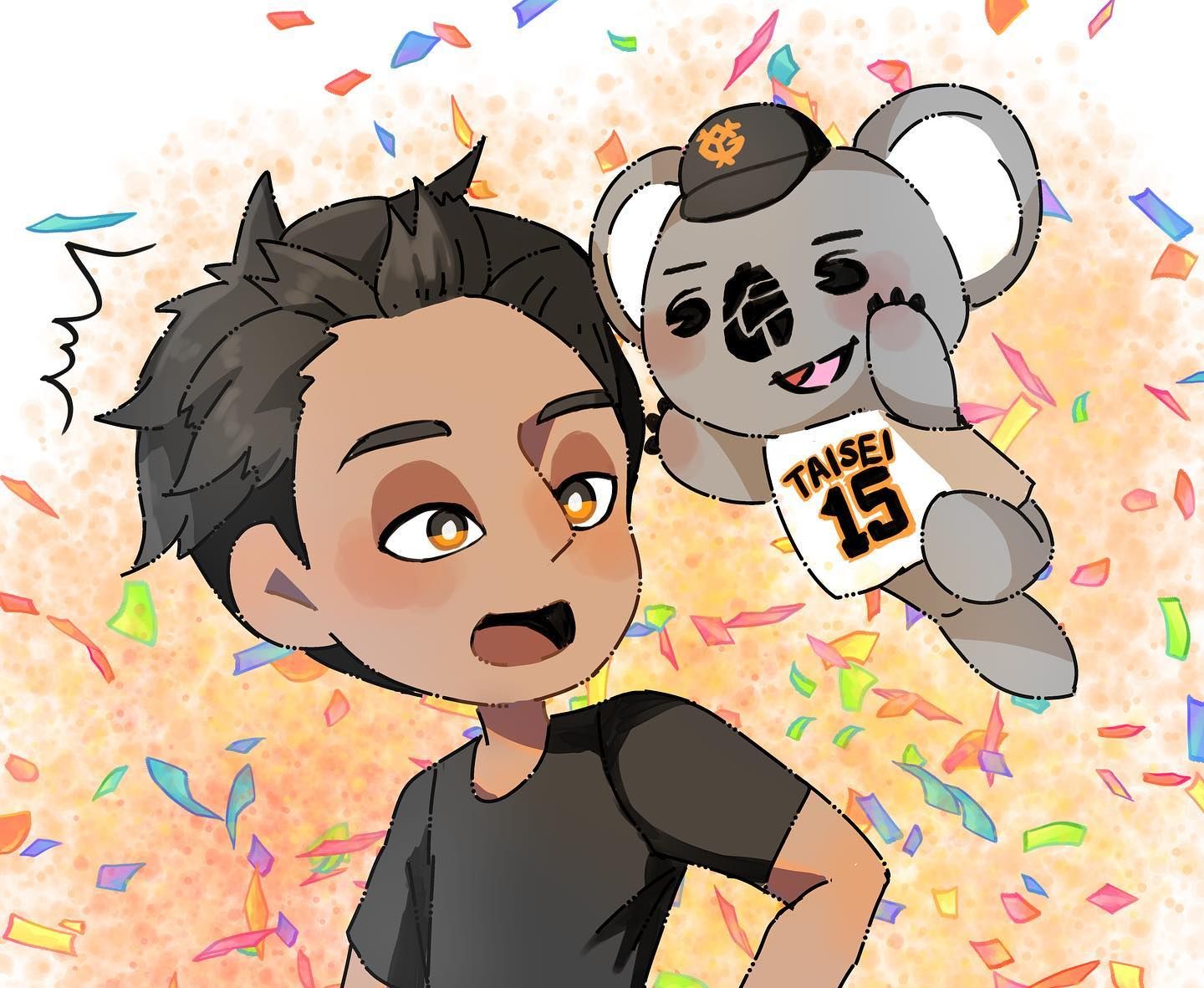 大勢くんがお誕生日の時に描いたイラストです #イラスト