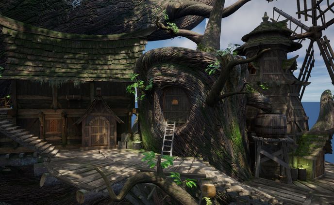 ファンタジー、小屋の家