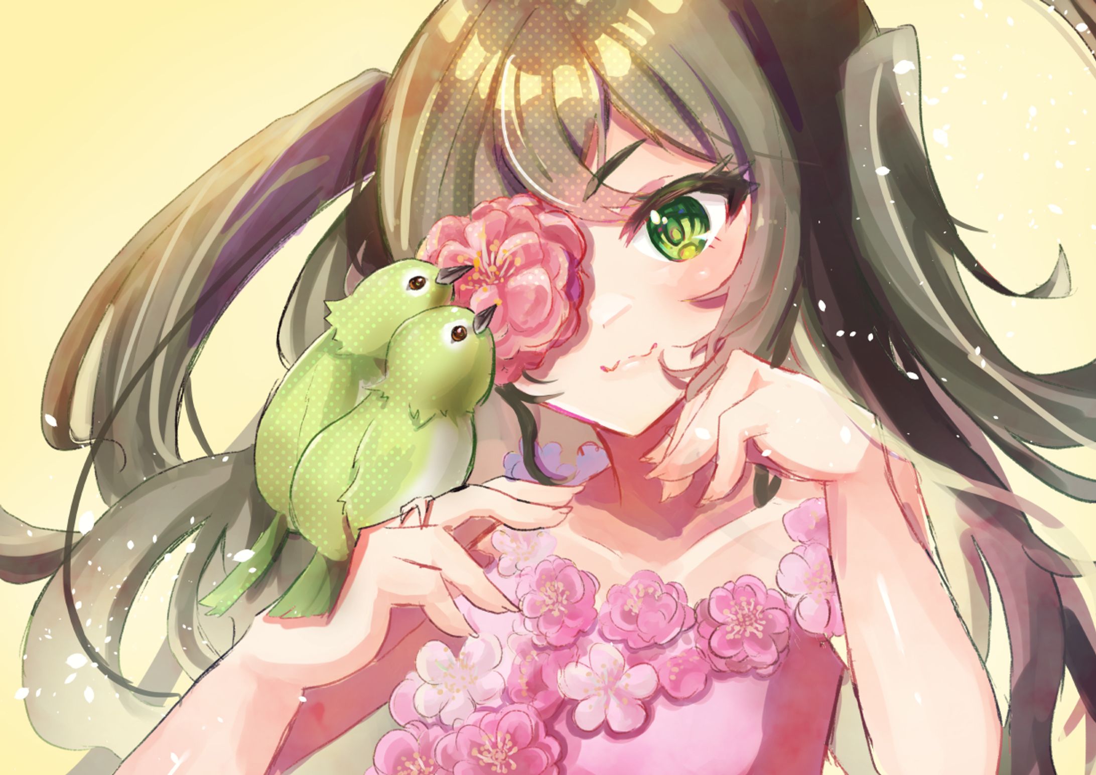 花とメジロ-1