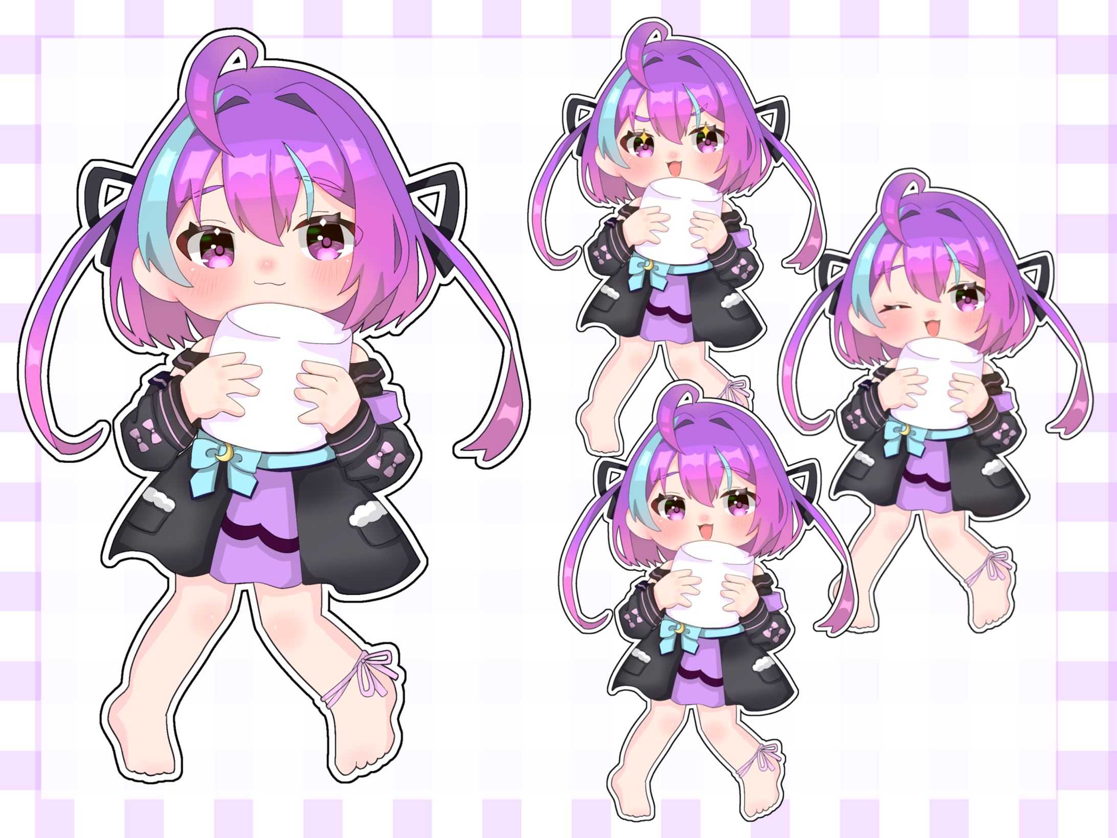 SD全身➕表情差分3種/ 紫雲夢 かる様-1