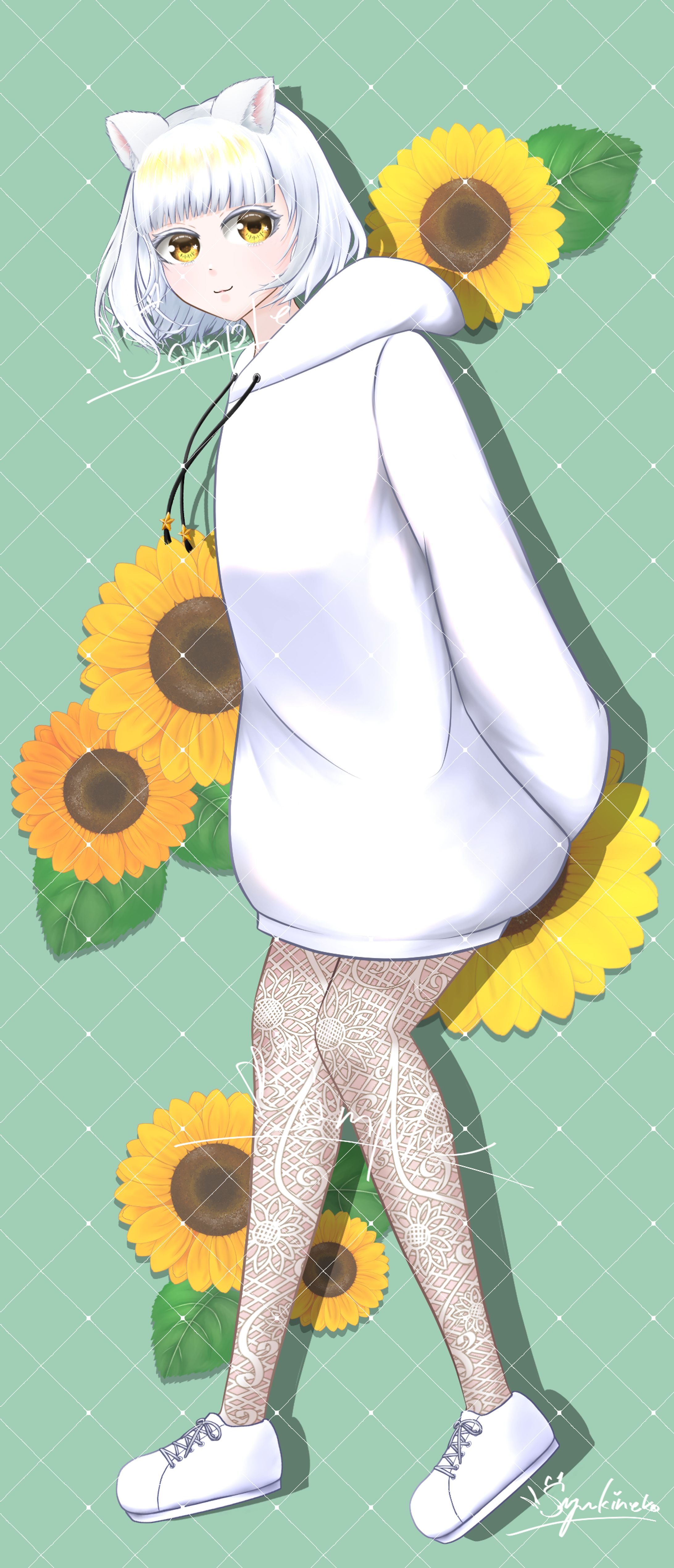ハムスター擬人化女の子イラスト-1