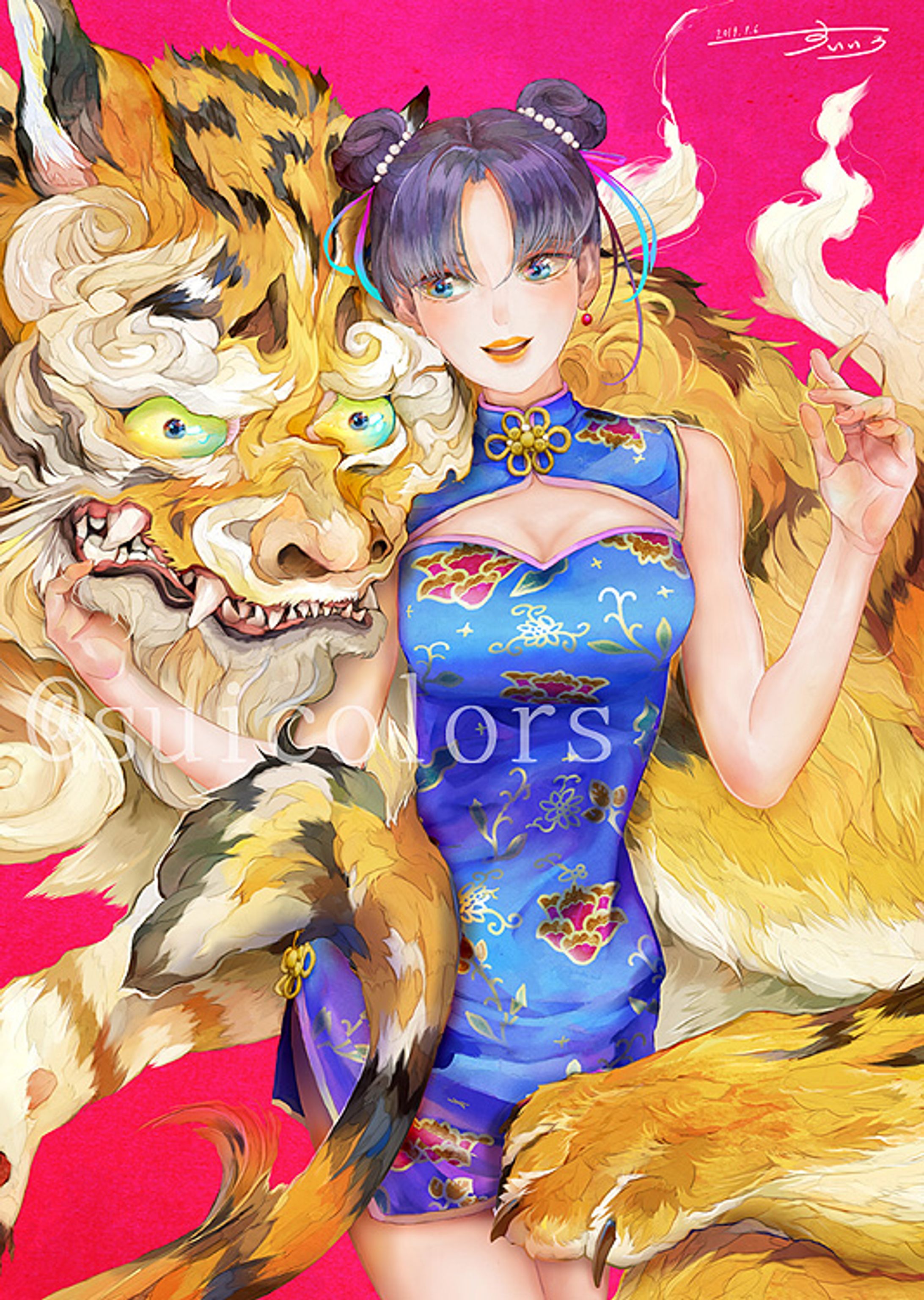 狛虎と娘-1