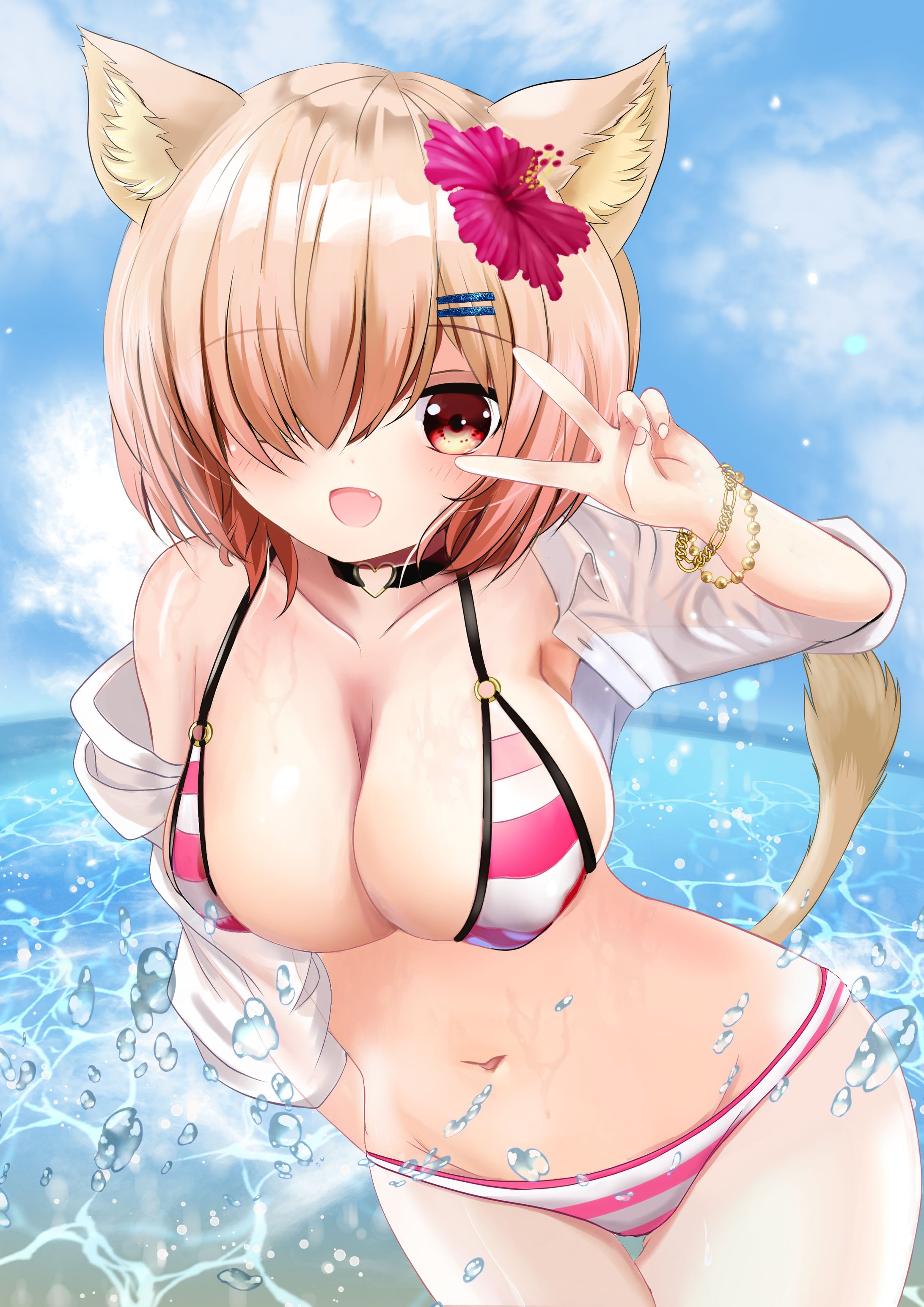 カルアさん水着(ピンク柄)-1
