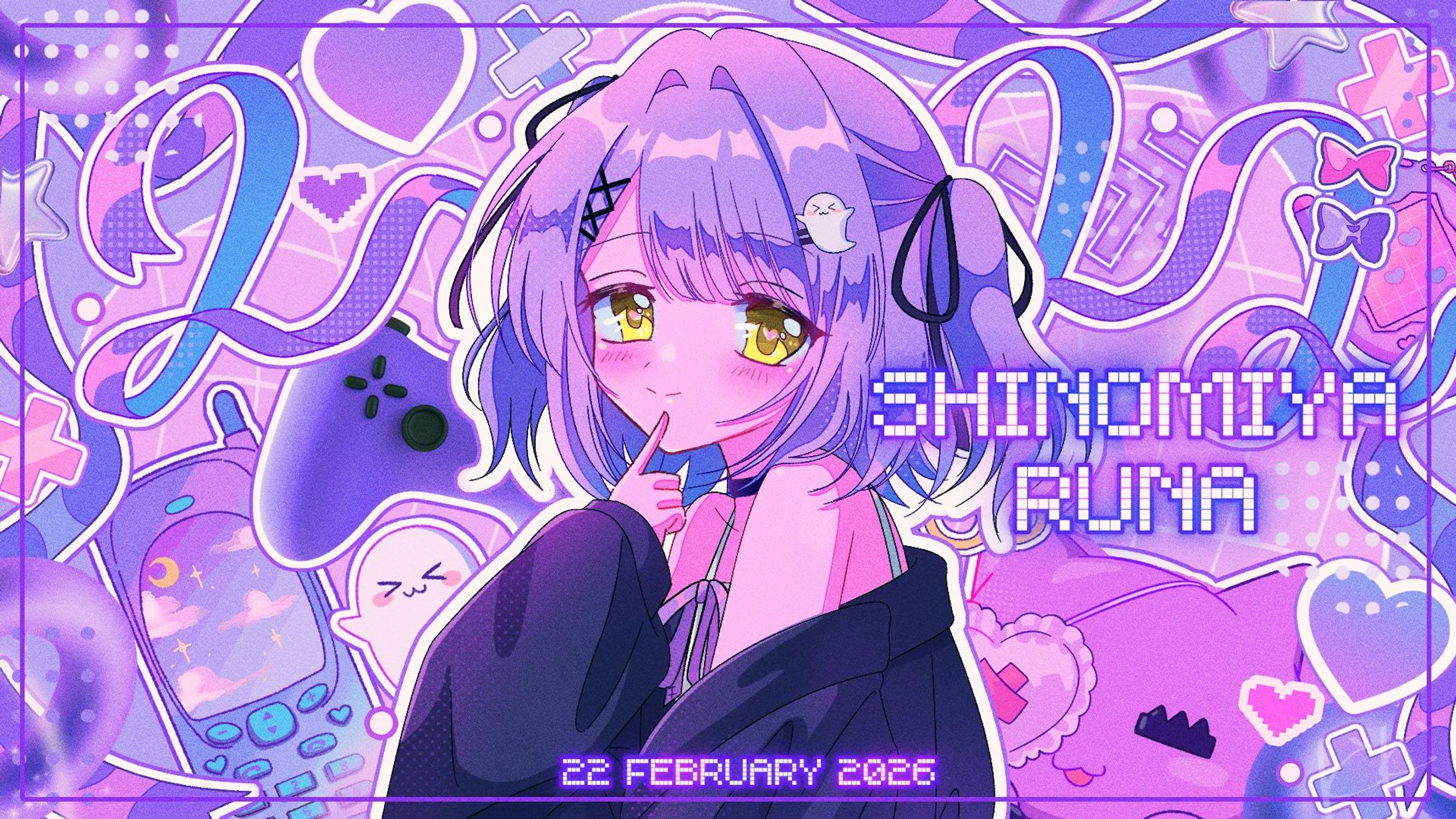 【FA】紫宮るなちゃんファンアート制作-1