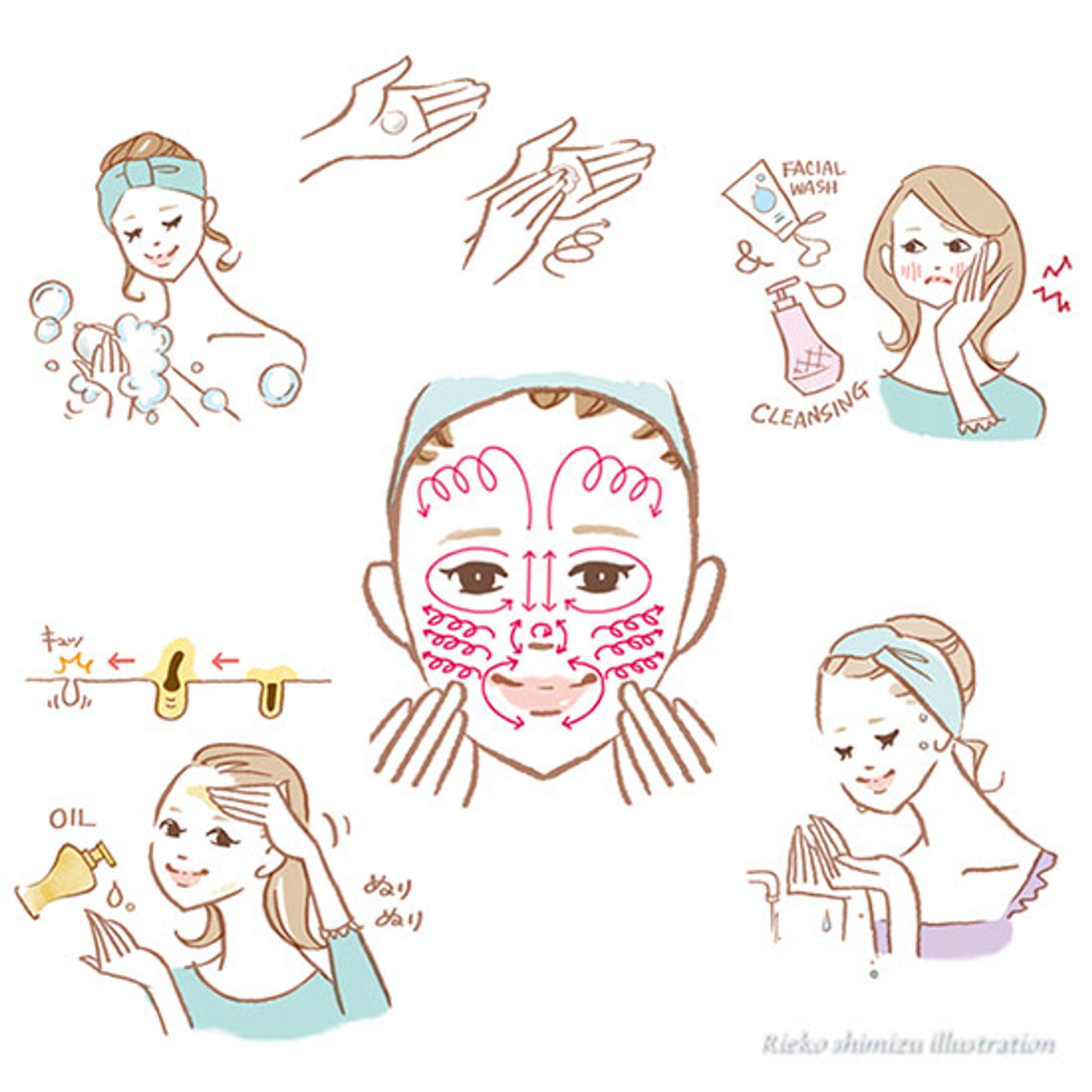 サンキュ！3月号---美容イラスト-1