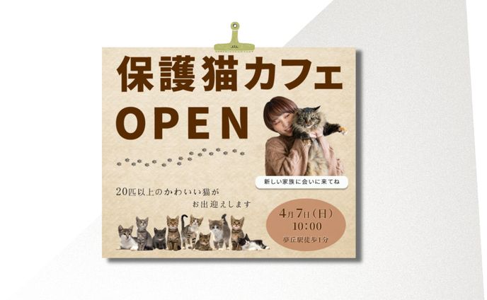保護猫カフェ架空バナー