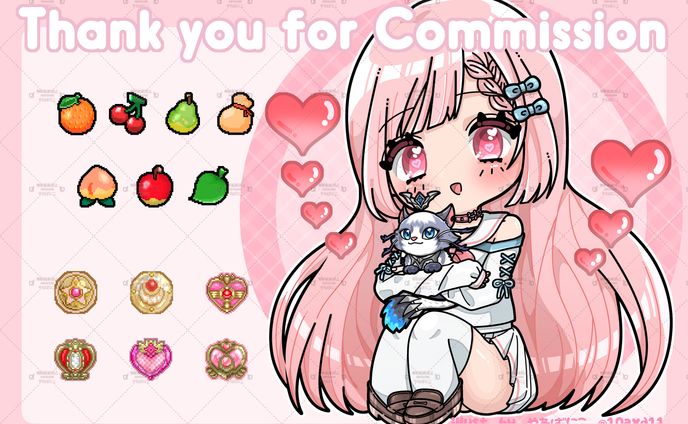 天使りあ様バッジ&SDイラスト