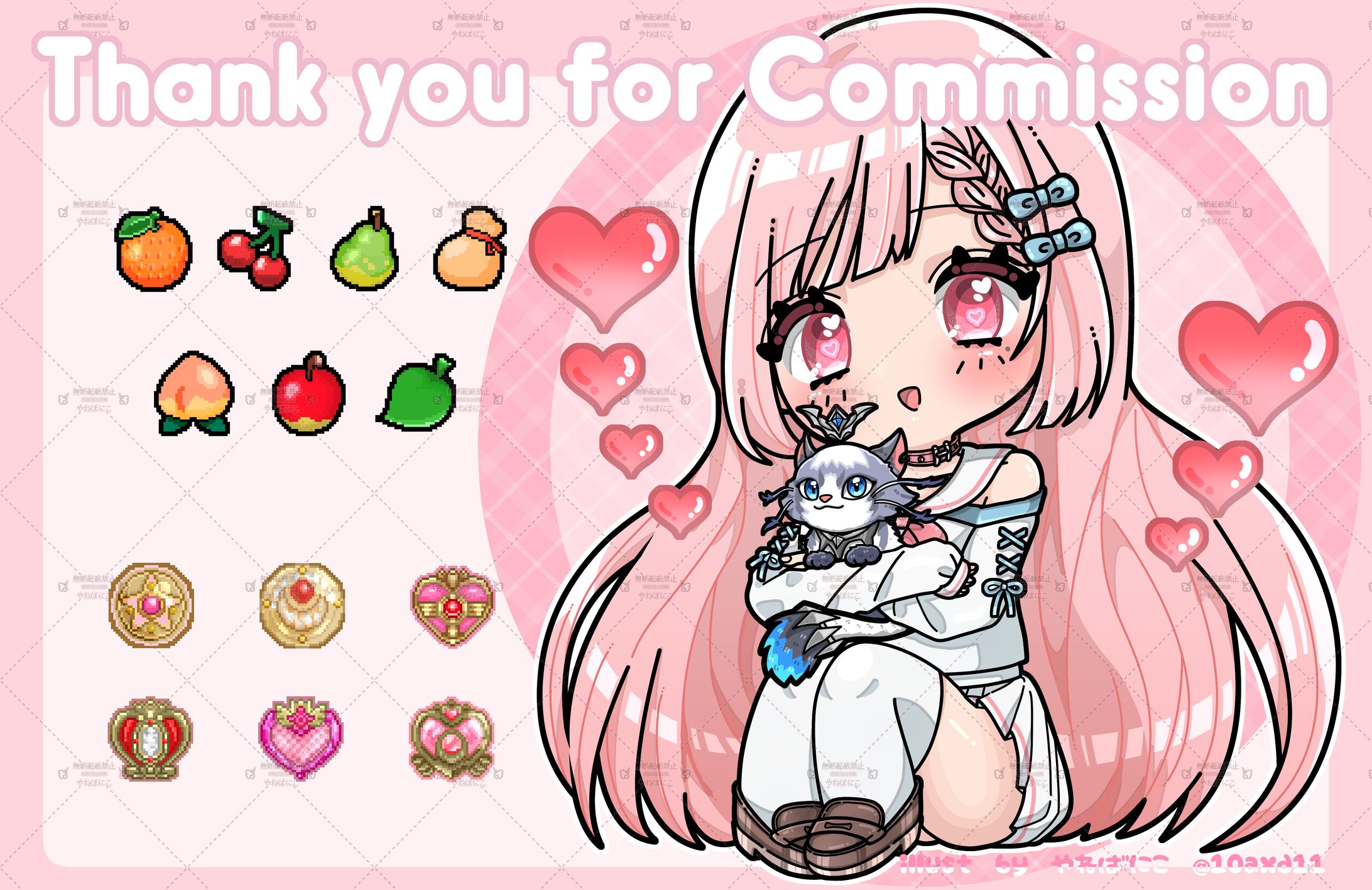 天使りあ様バッジ&SDイラスト-1