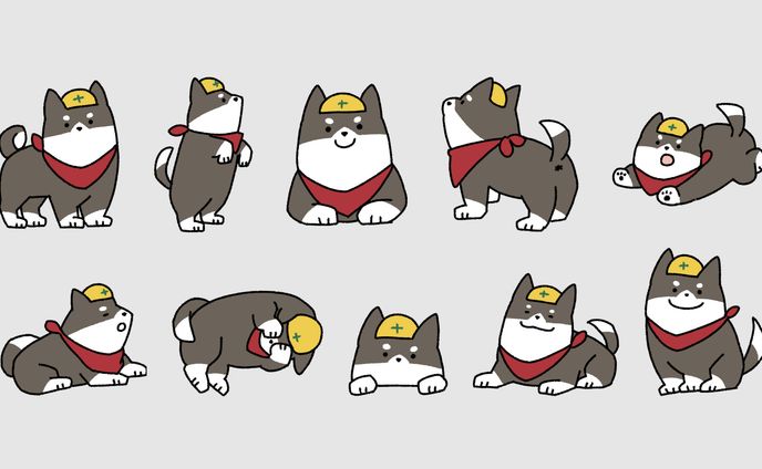 柴犬キャラデザイン