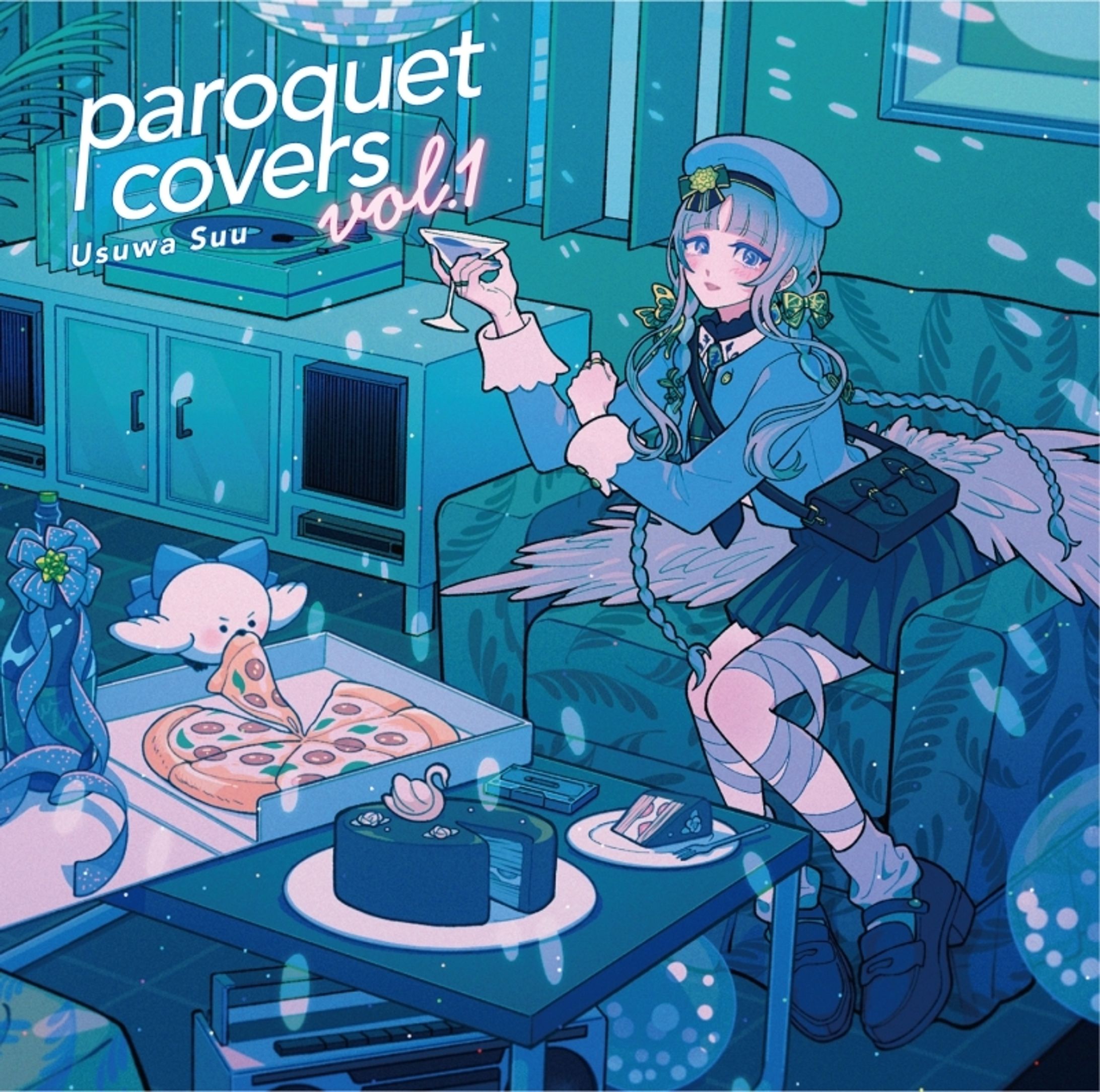 【Client work】稀羽すう様 ミニカバーアルバム「paroquet covers vol.1」ジャケットイラスト-1