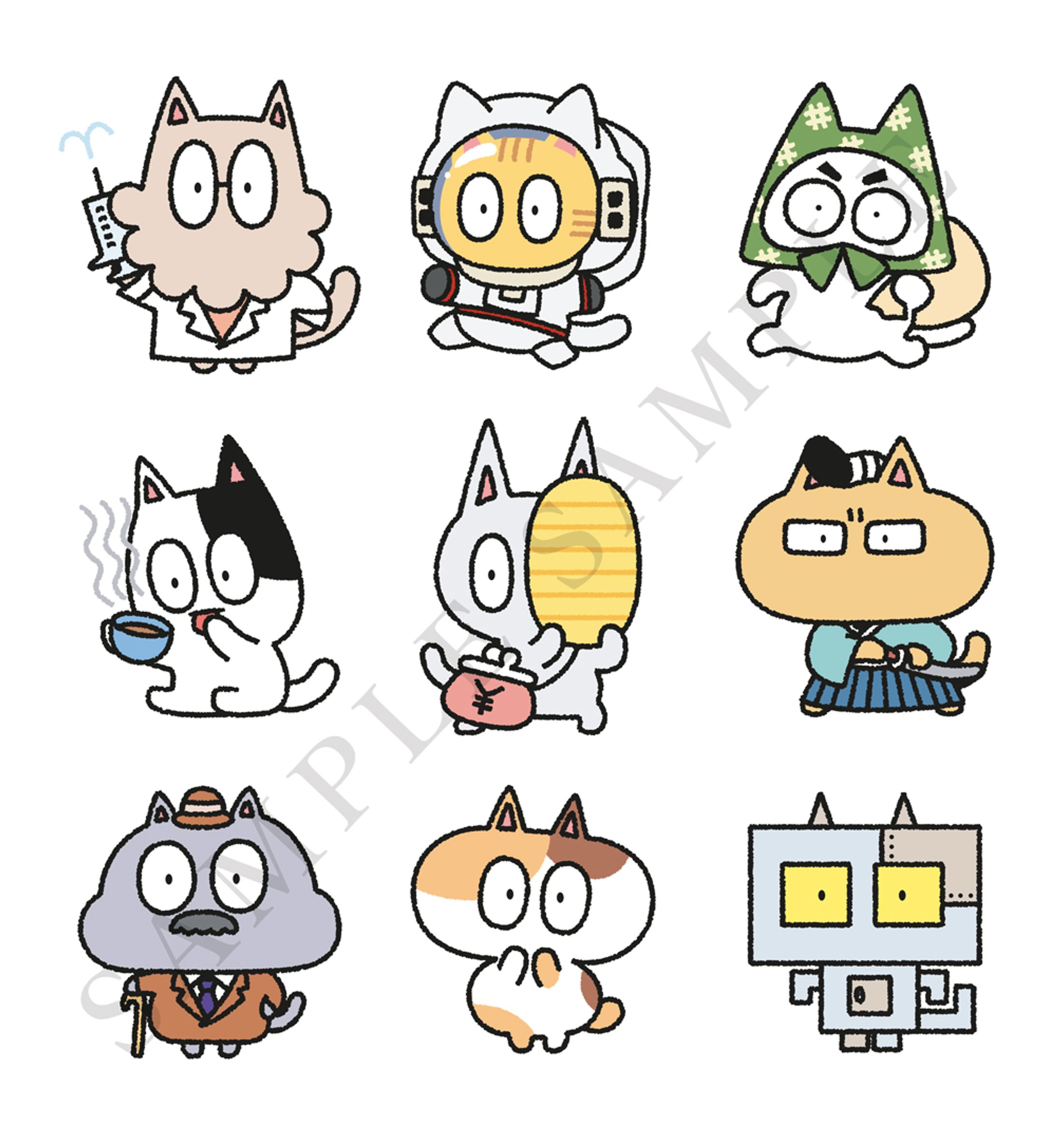 「あつまれ！にゃー！！」キャラクターデザイン-1