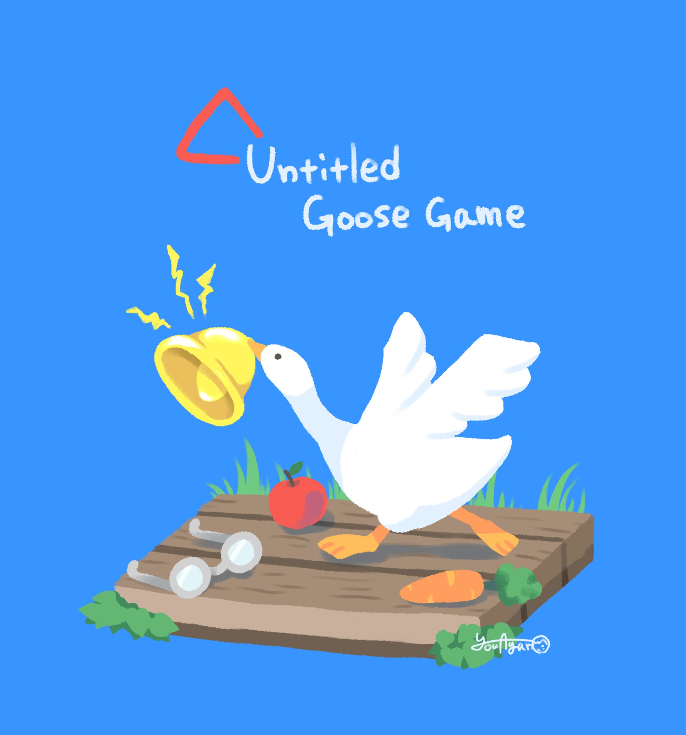 [FanArt]Untitled Goose Game 〜いたずらガチョウがやって来た！〜-1