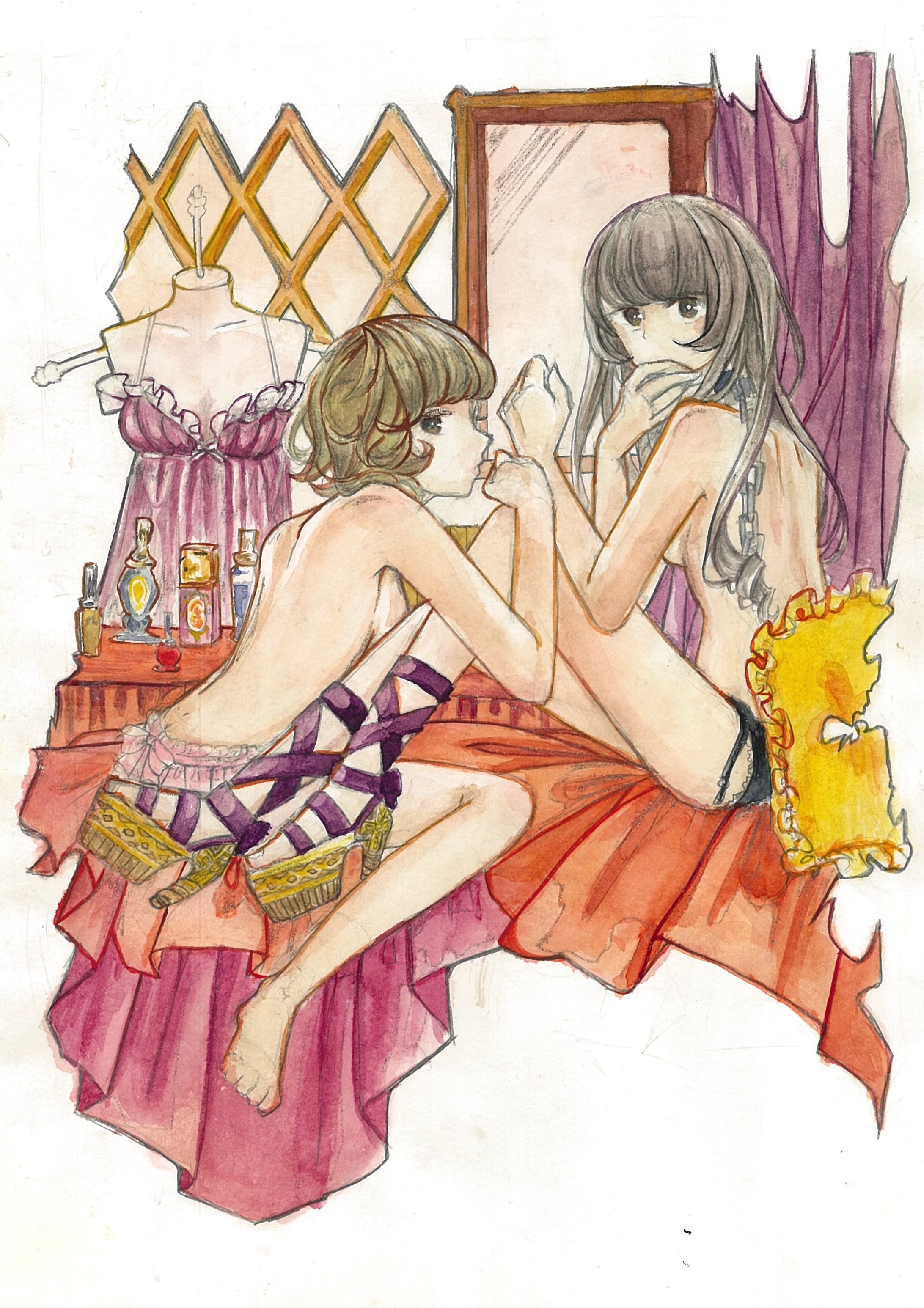 2018  展示会作品　水彩-1