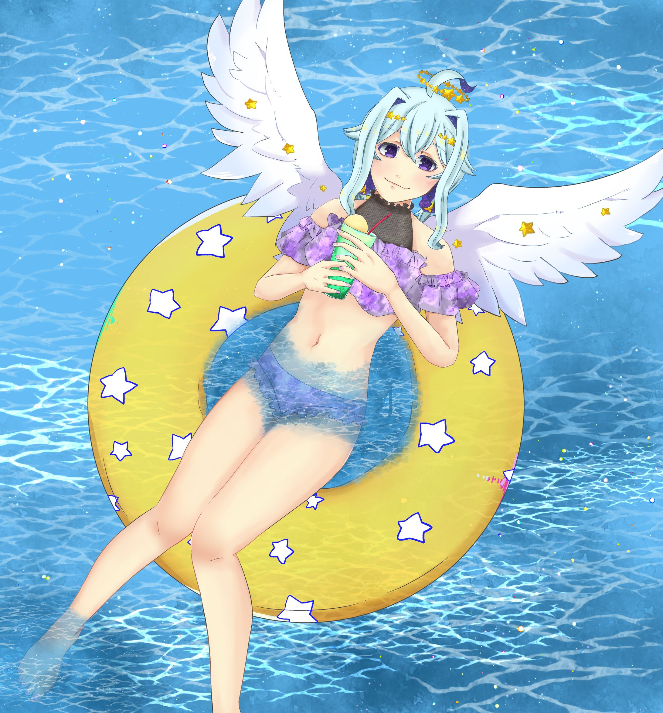 2020年Vtuver 夏イラスト依頼絵-1